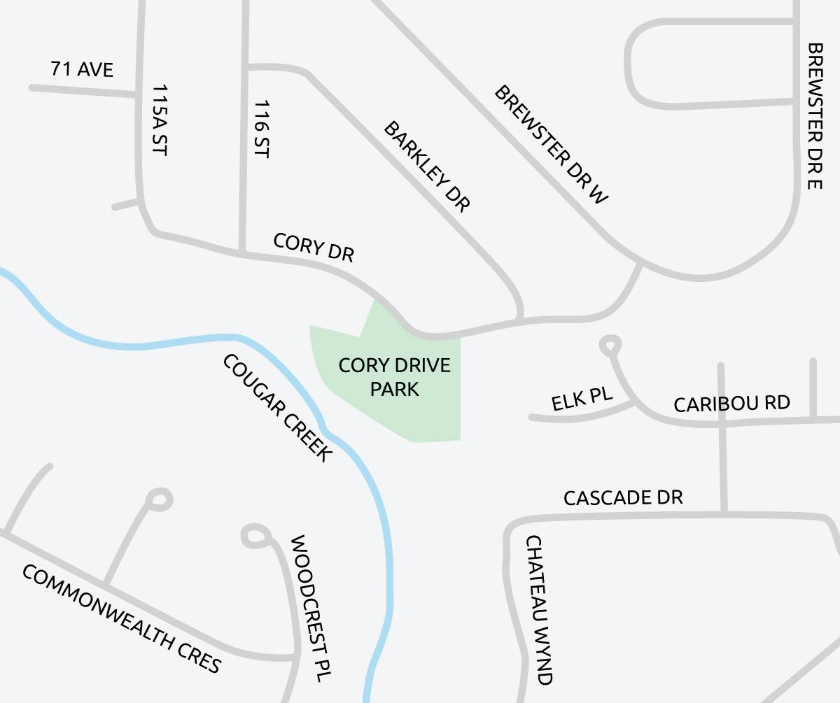 Cory Drive Park - Location Map