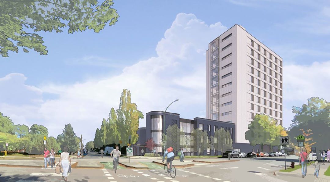  Artist’s rendering of the new building on West 8th Avenue at Arbutus Street