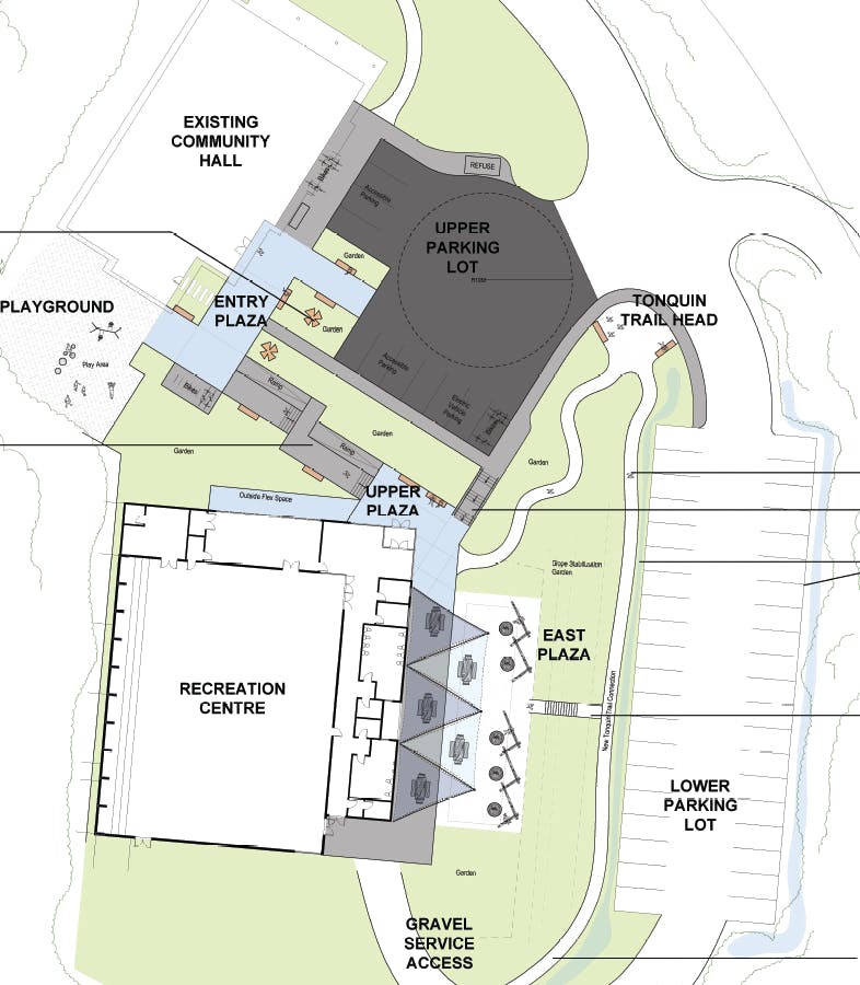 Aerial view of the Indoor Recreation Facility