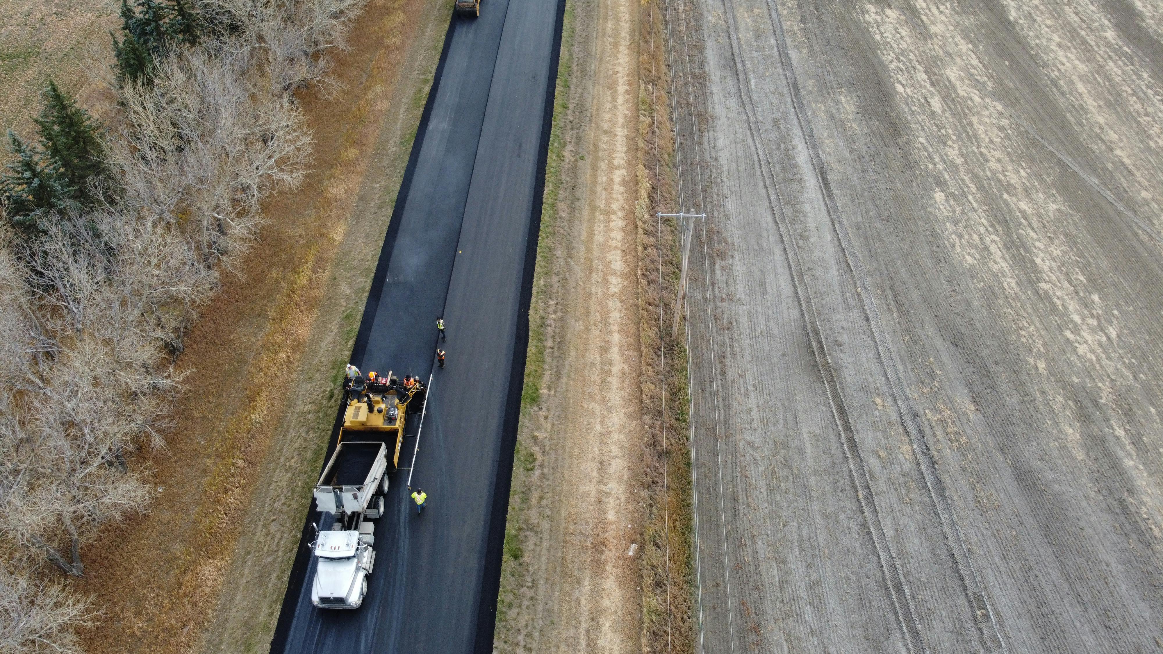 Aerial view of construction