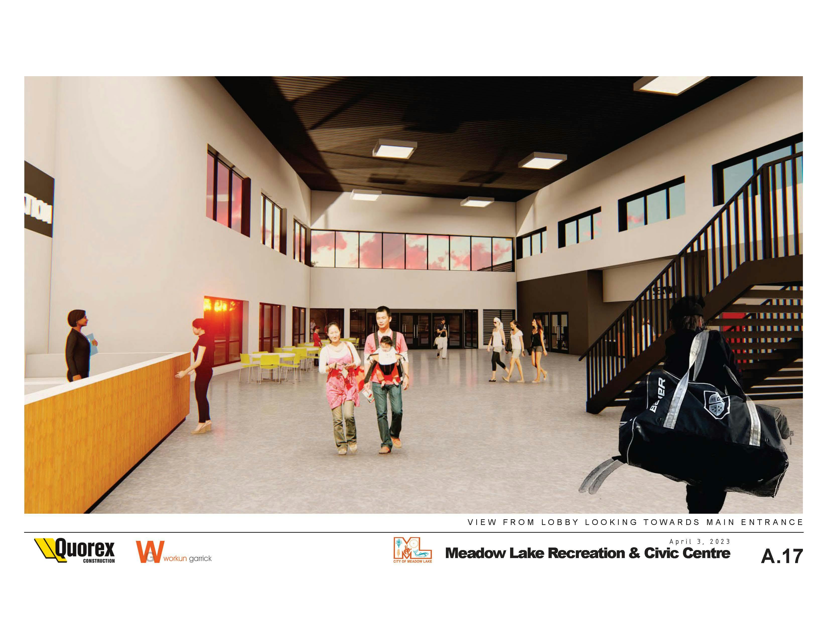 MLRC - Concept Interior - Lobby Facing Main (West) Entrance