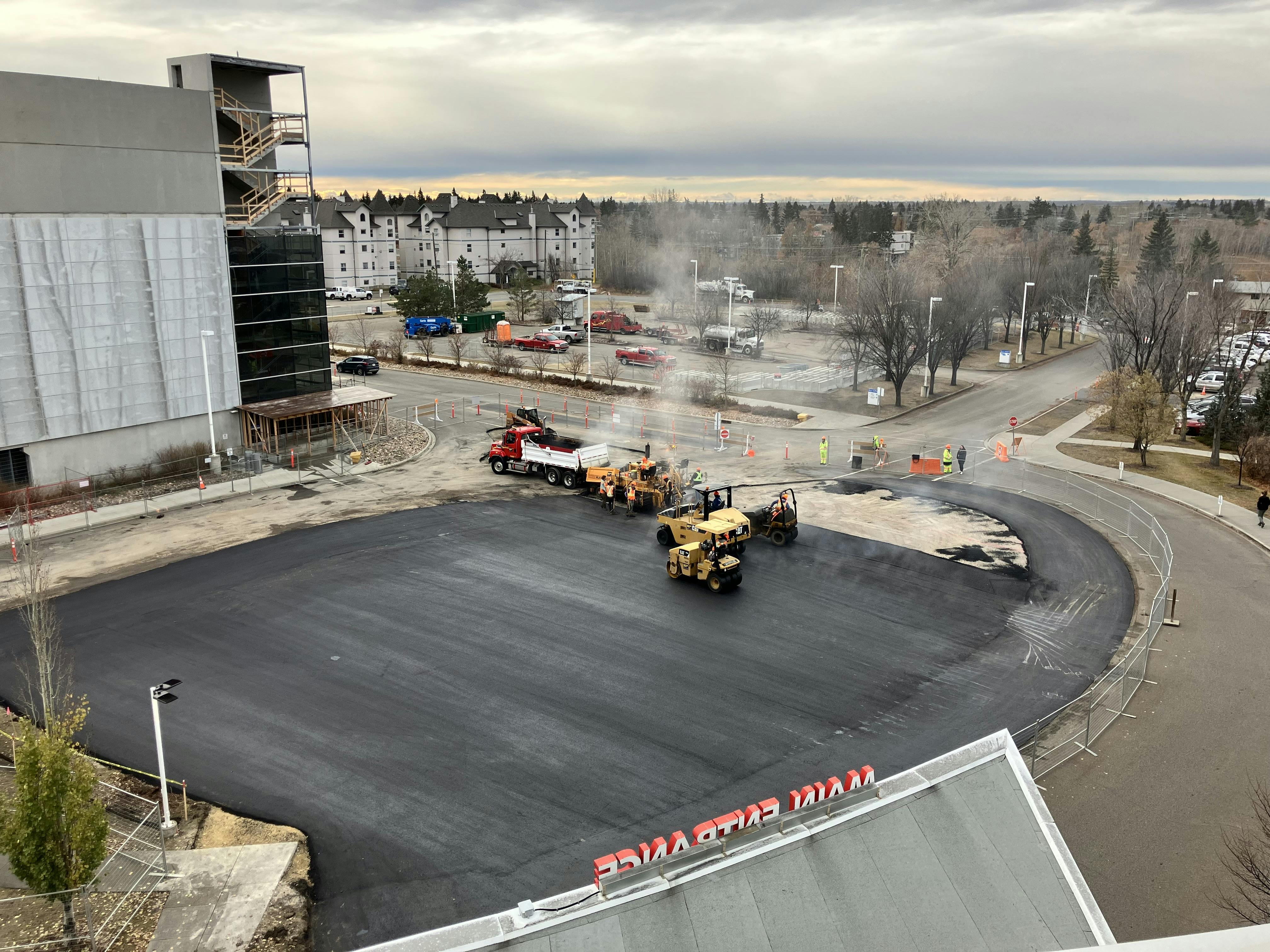 New traffic circle progressing 