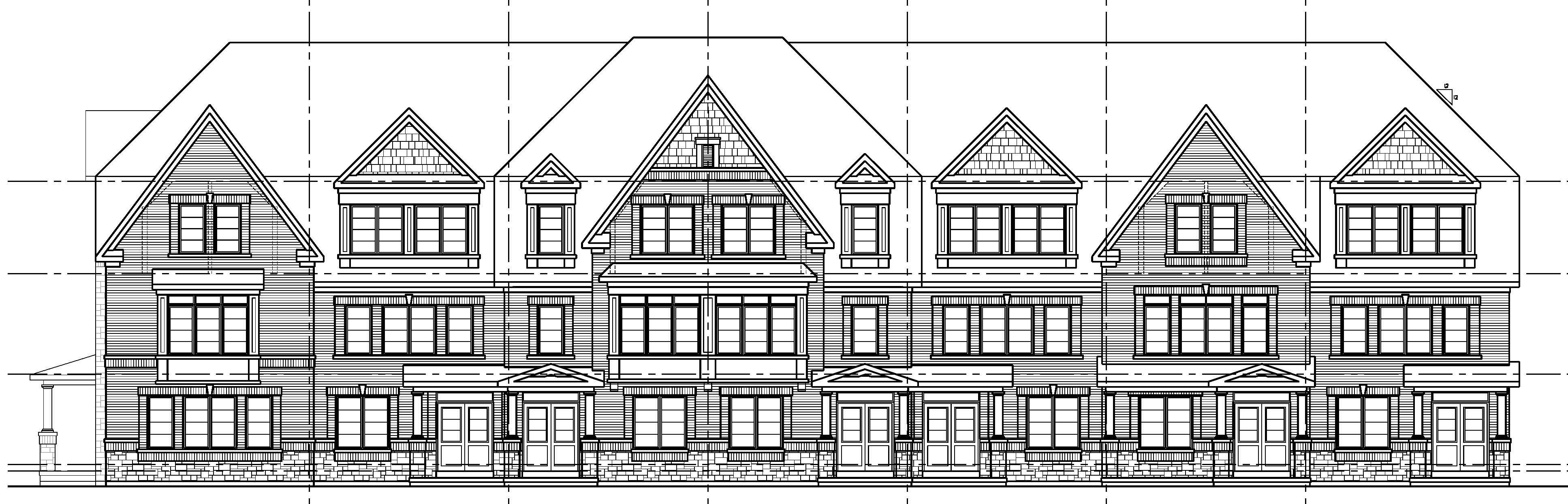 Photo of the proposed townhouse elevation