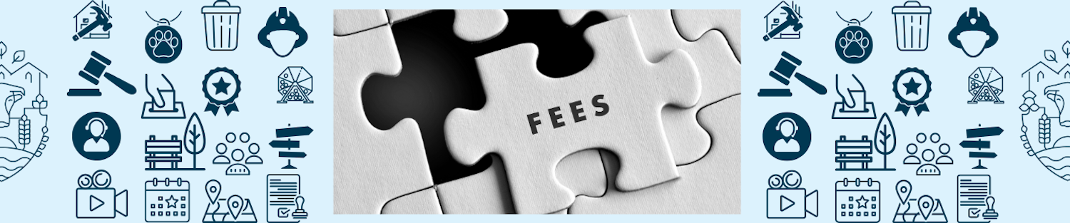 Fee Icons and a puzzle piece saying fees