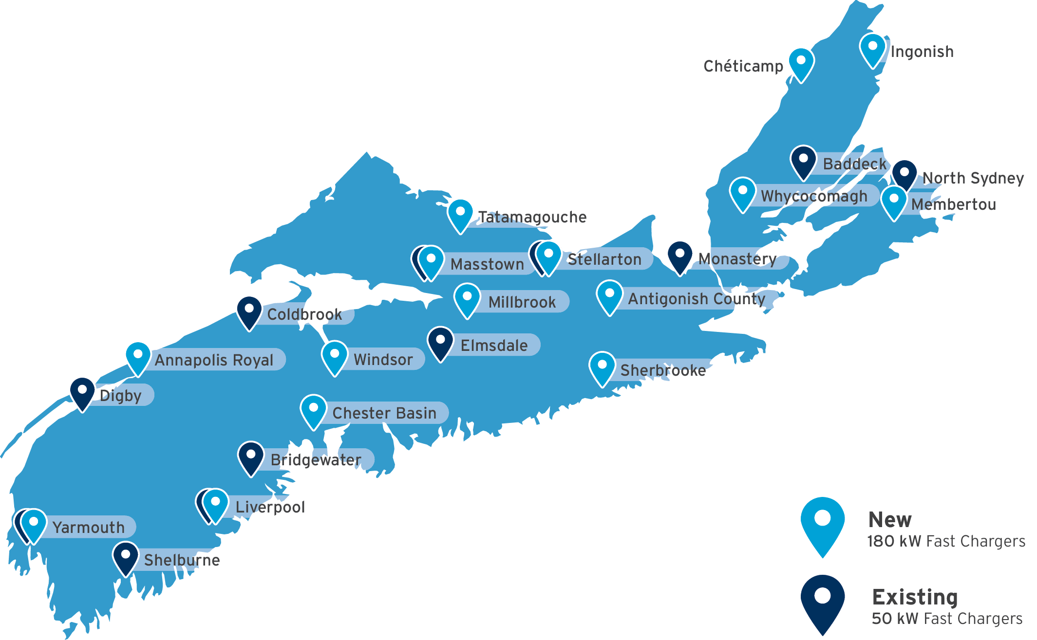 Where can you find new locations?