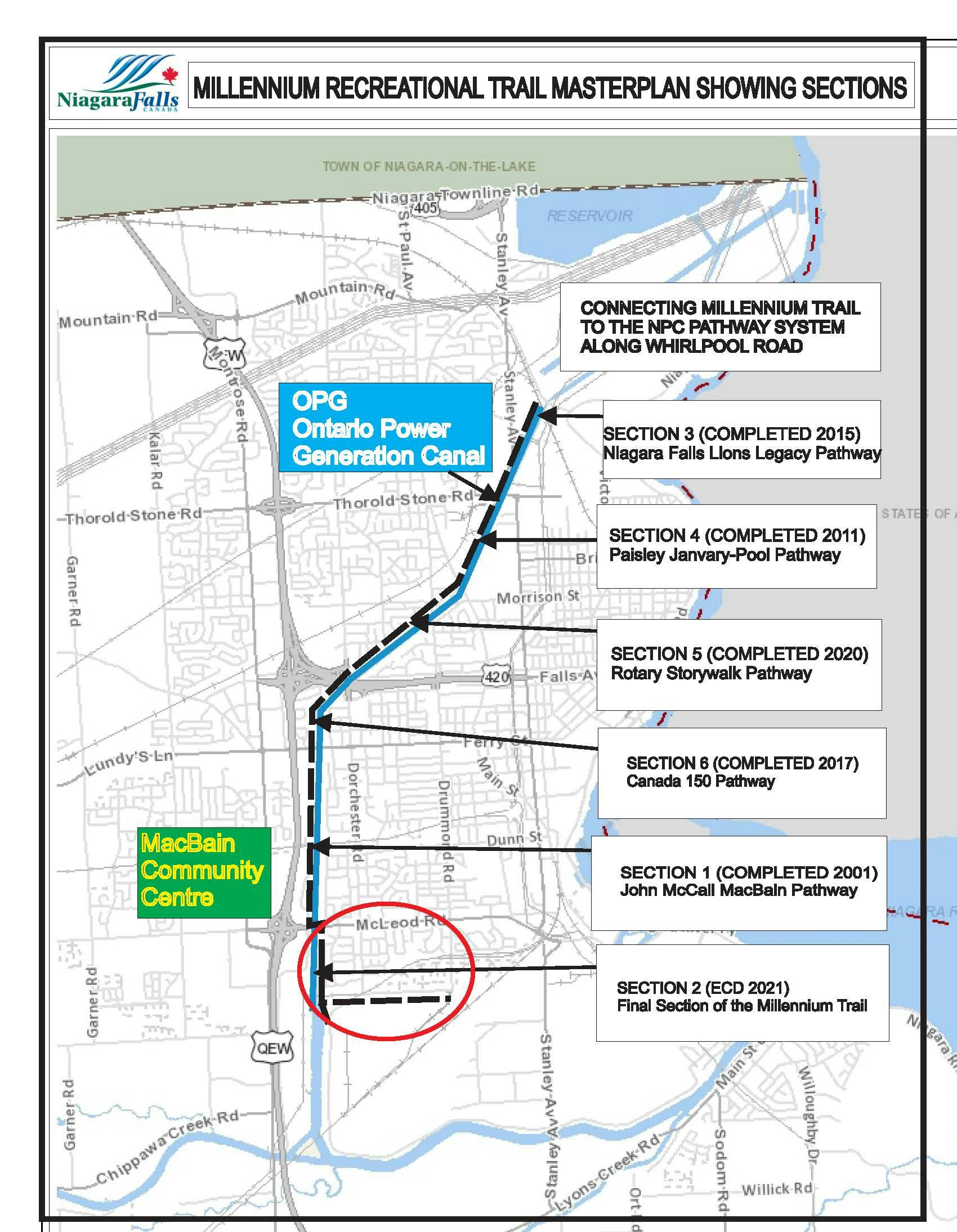 Millennium Trail Niagara Falls Map Maps | Millennium Recreational Trail - Section 2 | Let's Talk Niagara Falls