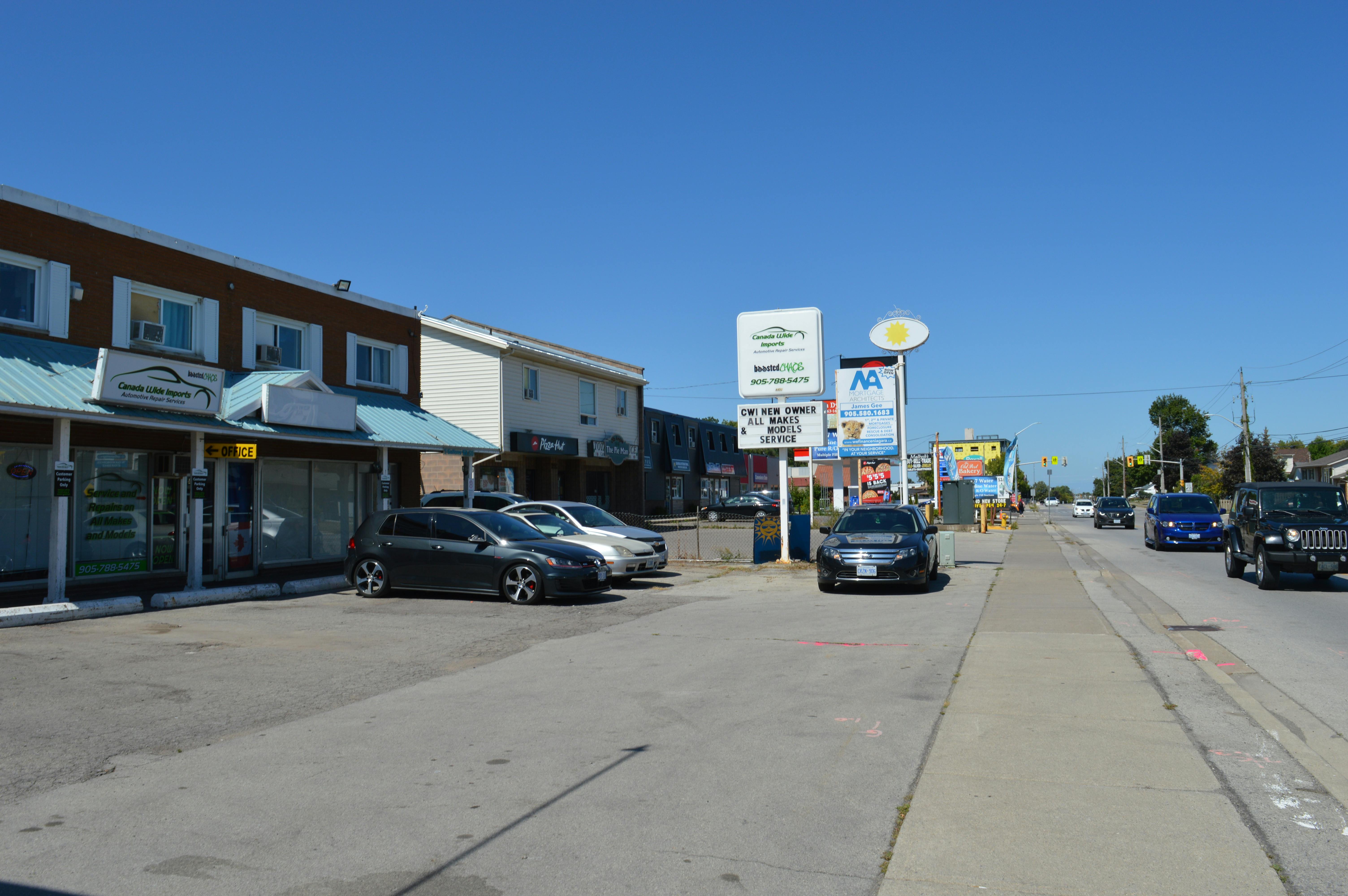 Existing commercial development on Ontario Street