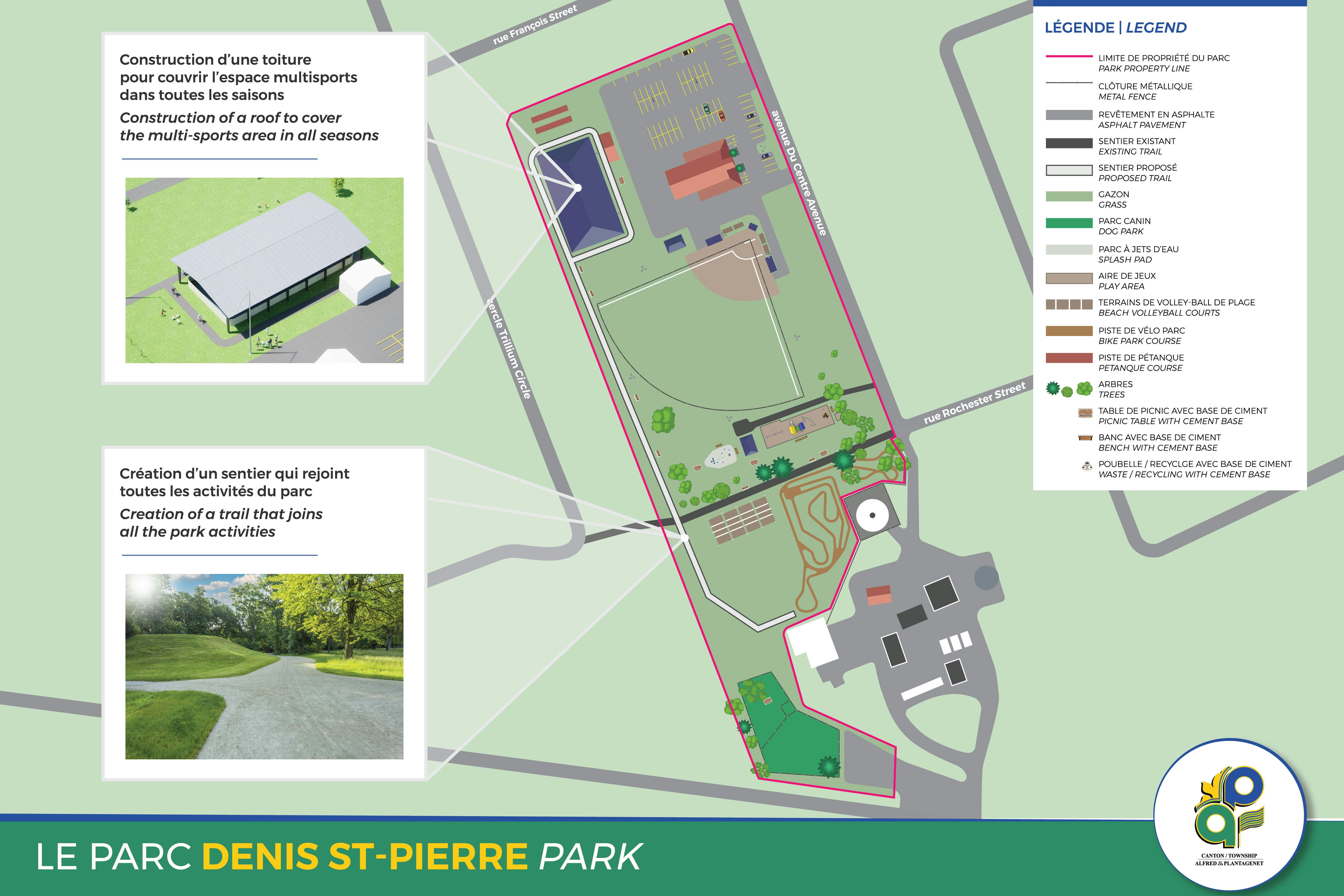 Carte du parc Denis St-Pierre