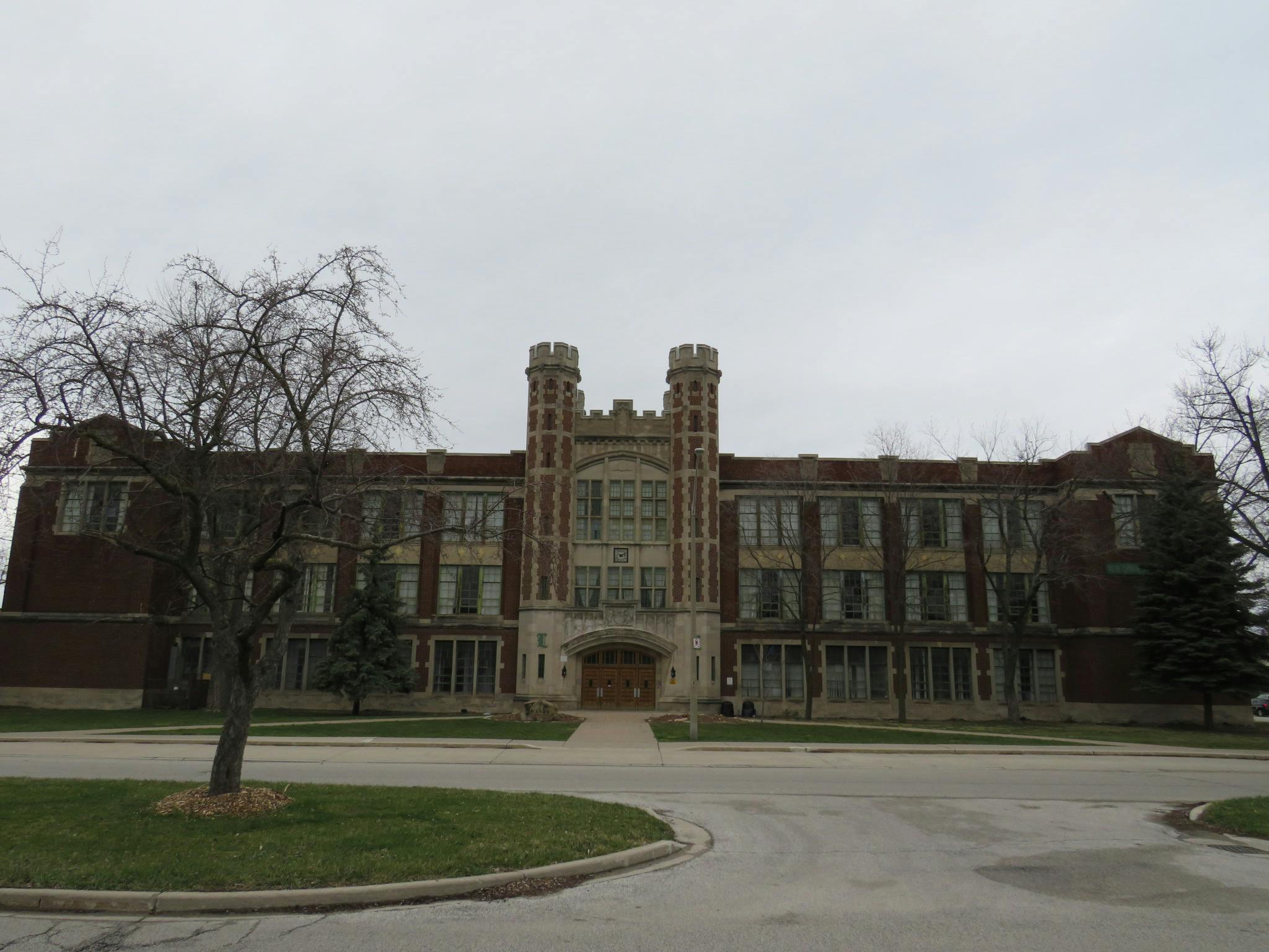 Photo of the front of former W.D. Lowe Secondary School site