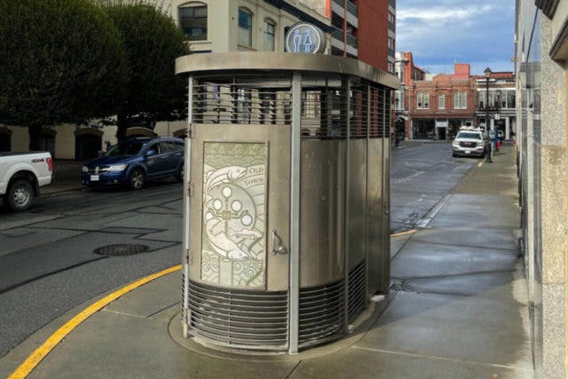 Portland Loo washroom on Langley Street in Victoria