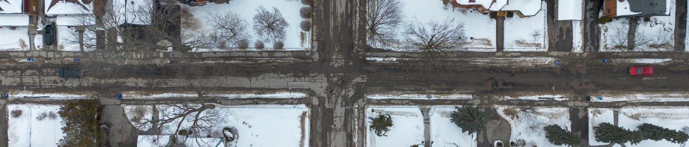 Top down aerial image of Ann Street.