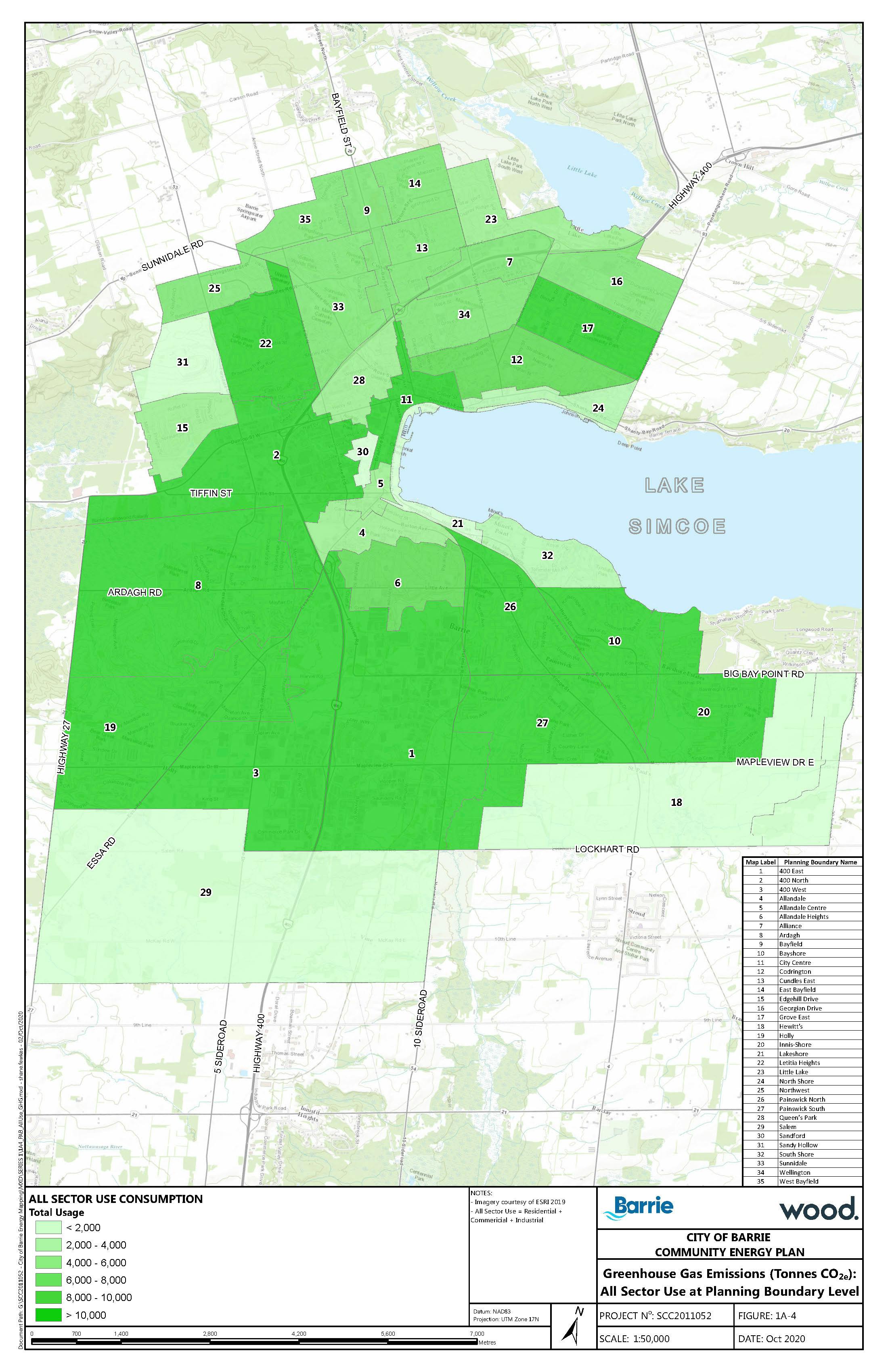 Map of overall energy use in Barrie - 2018.jpg