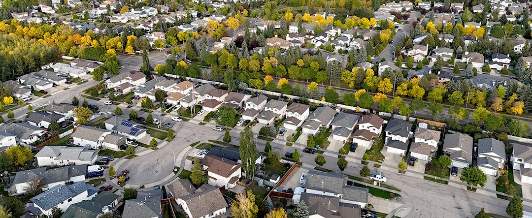 Aerial view of Heritage Lakes