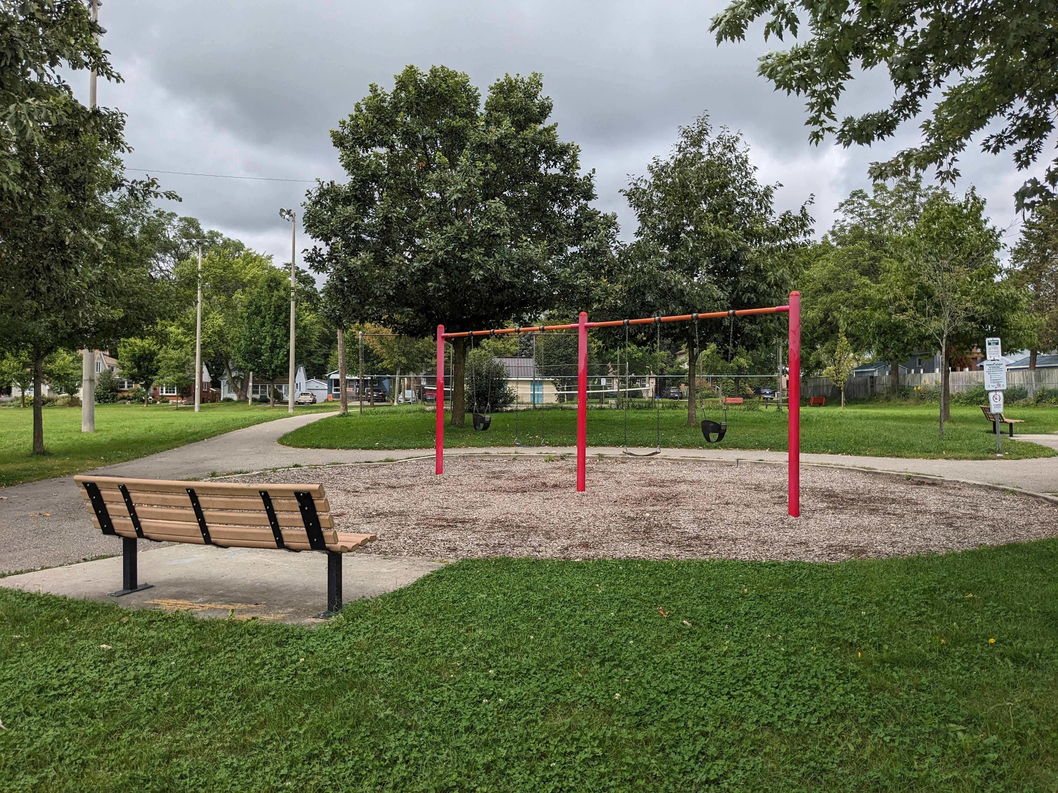The existing swing set in Murray Park is in good condition.