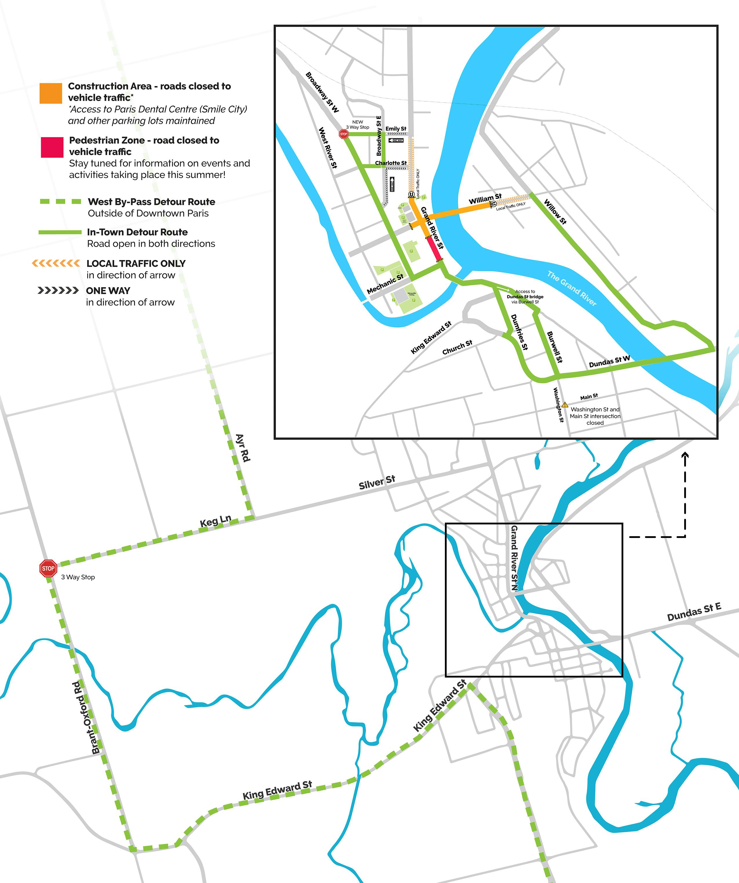 Paris Detour Map - May 29, 2026
