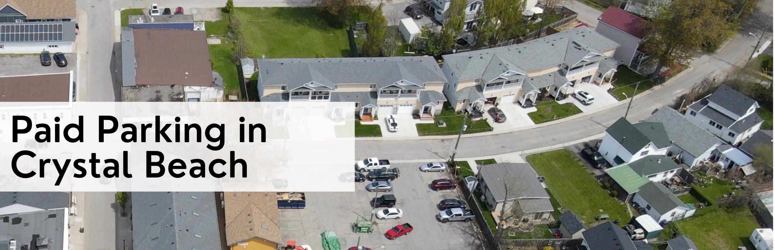 Intersection of Erie Road and Derby Road with Town parking lot at right