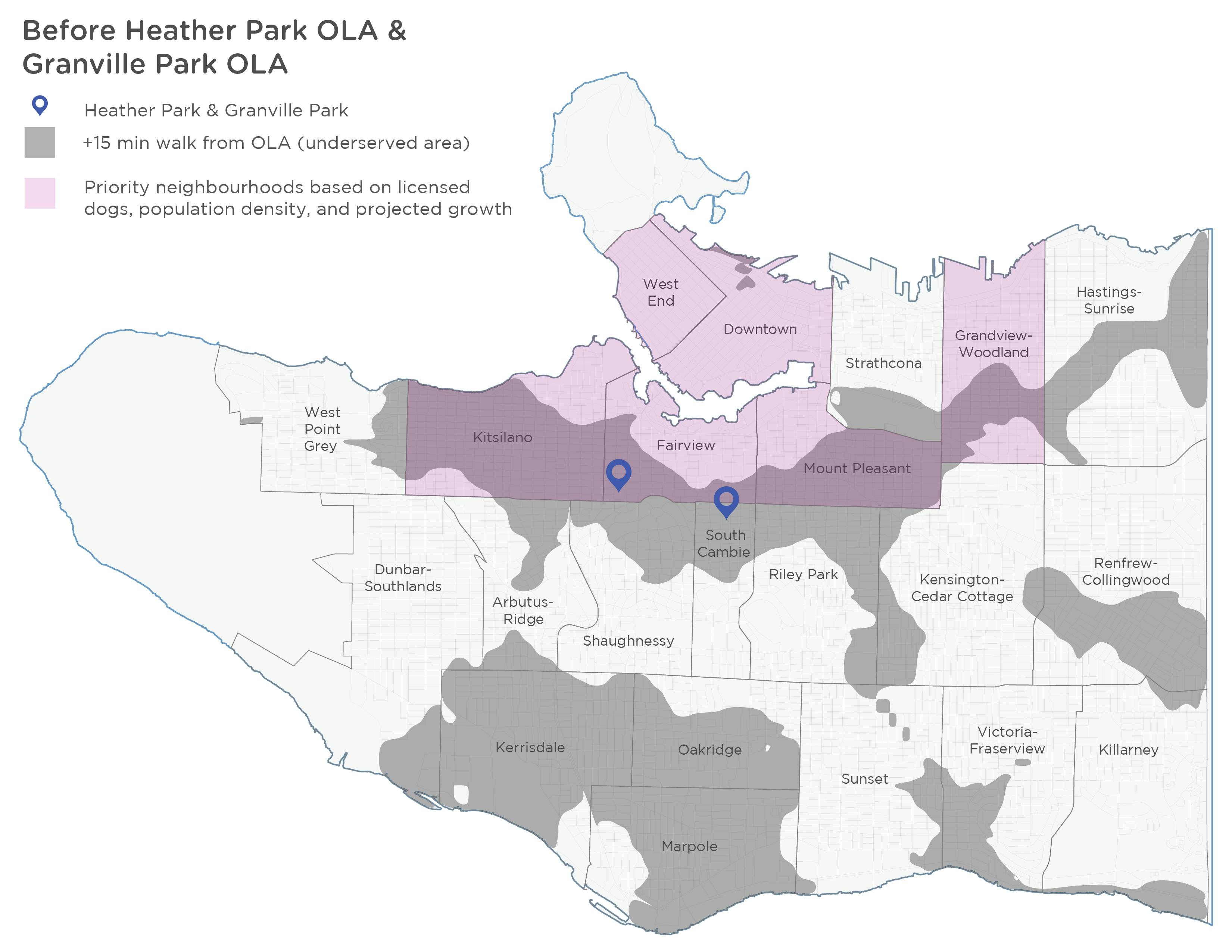 Before Heather Park OLA and Granville Park OLA