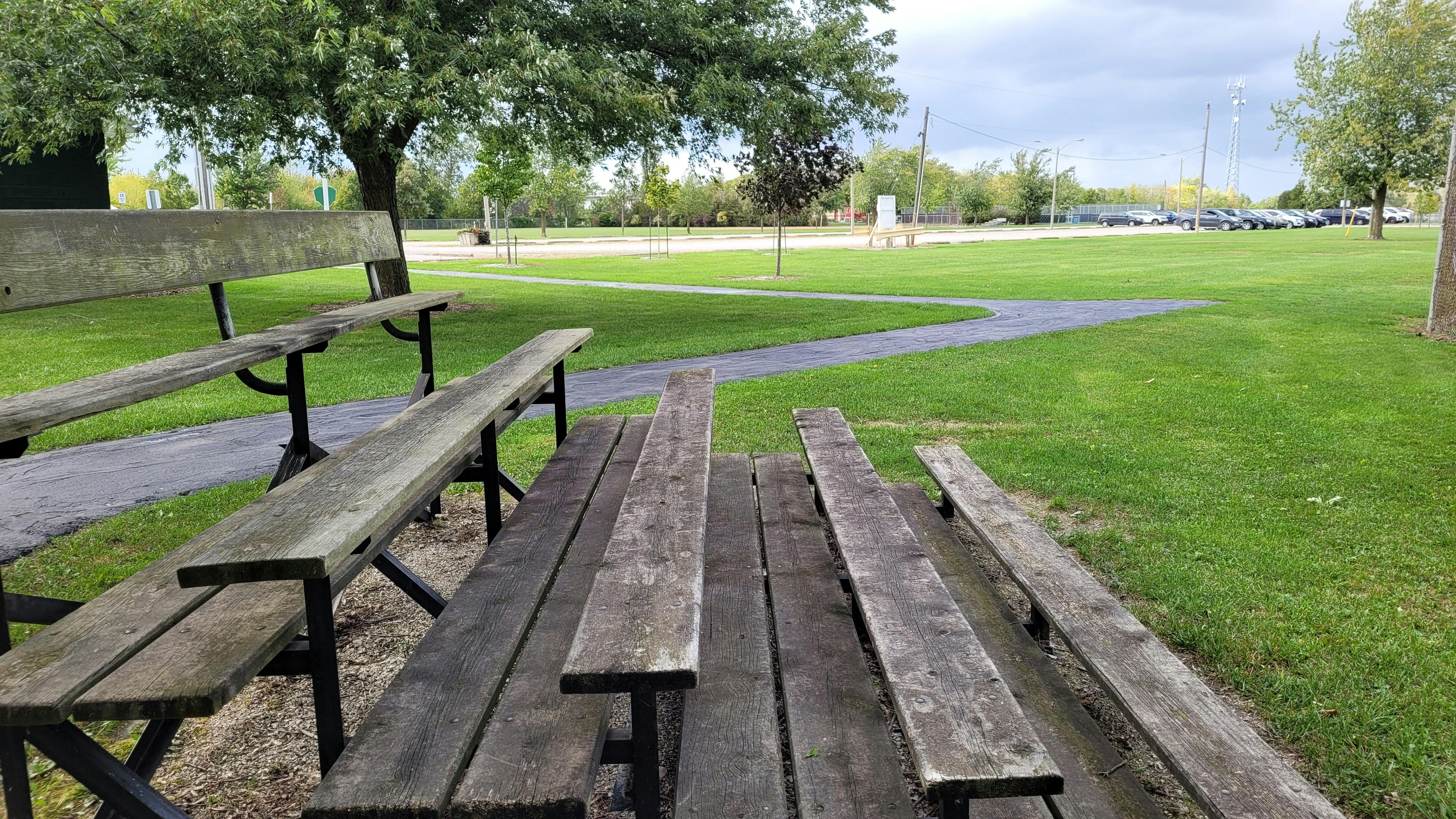 Existing spectator bleacher and open space