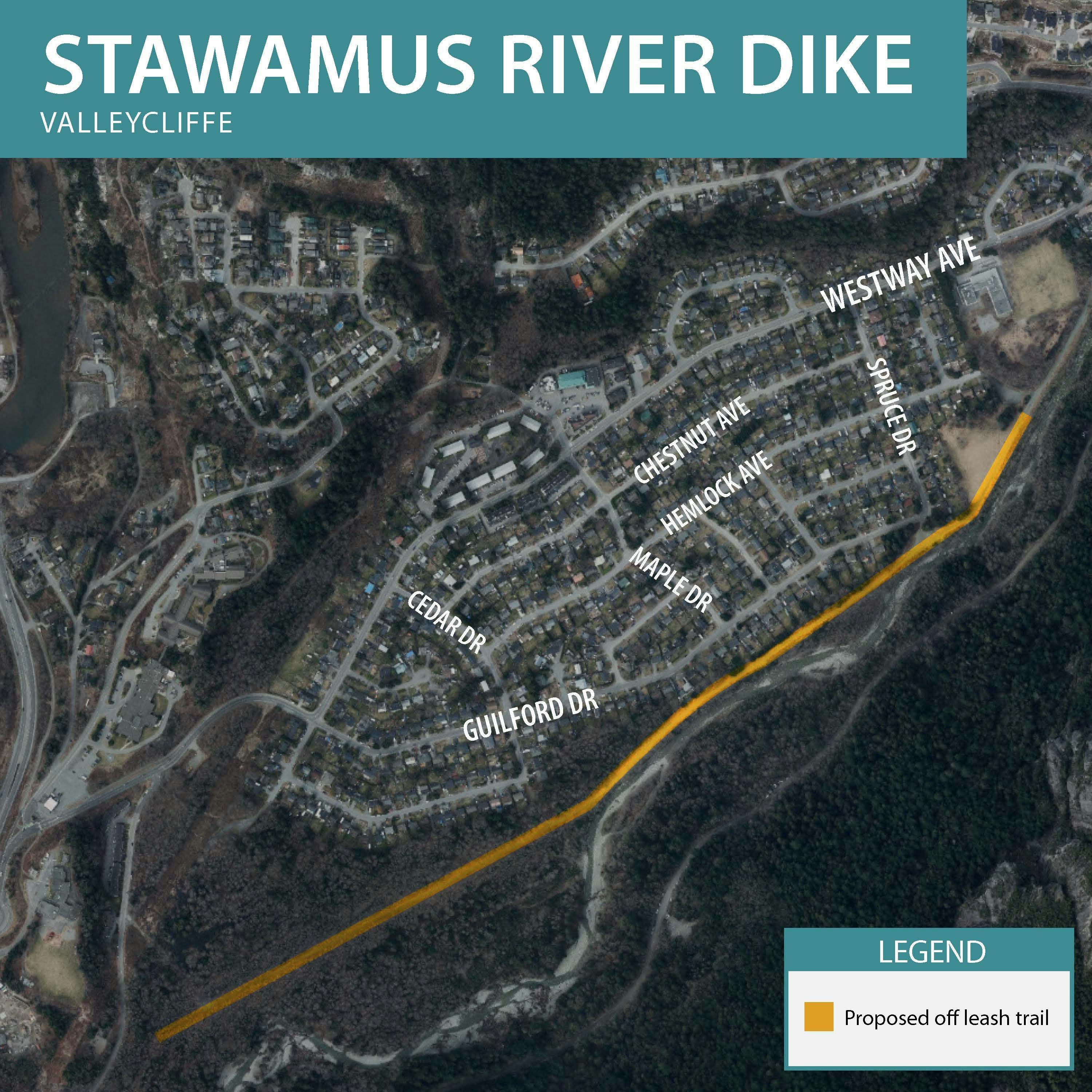 Map of Stawamus River Dike Trail
