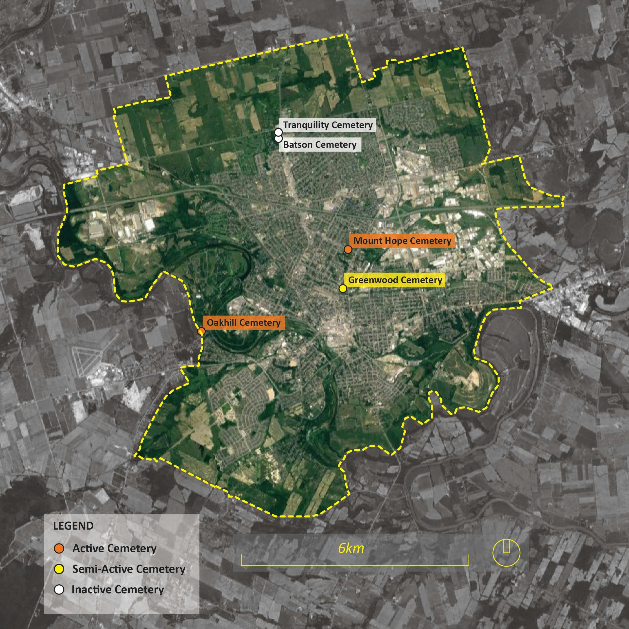 Cemetery Locations map