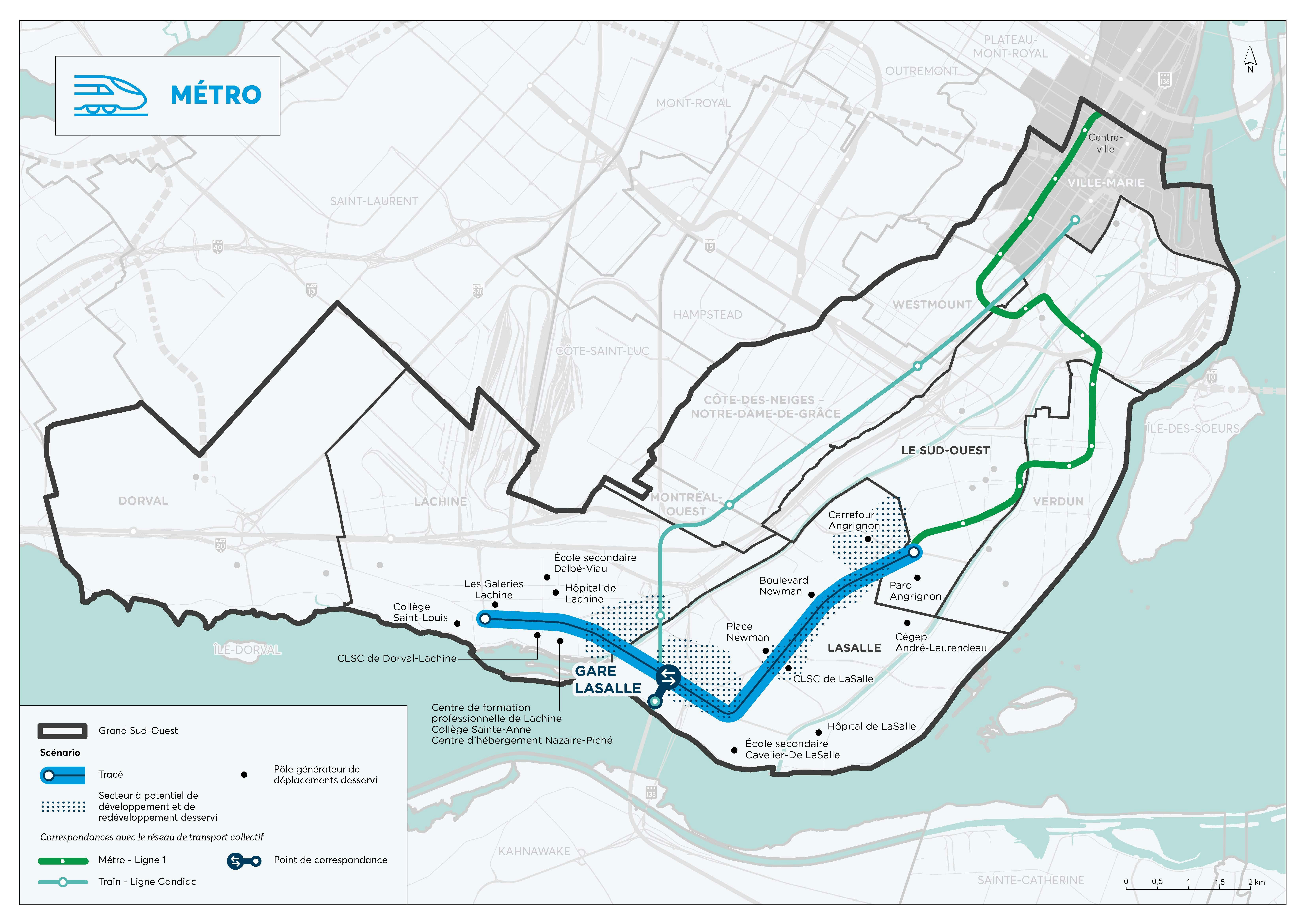 F. Lachine ↔ Le Sud-Ouest (Angrignon)