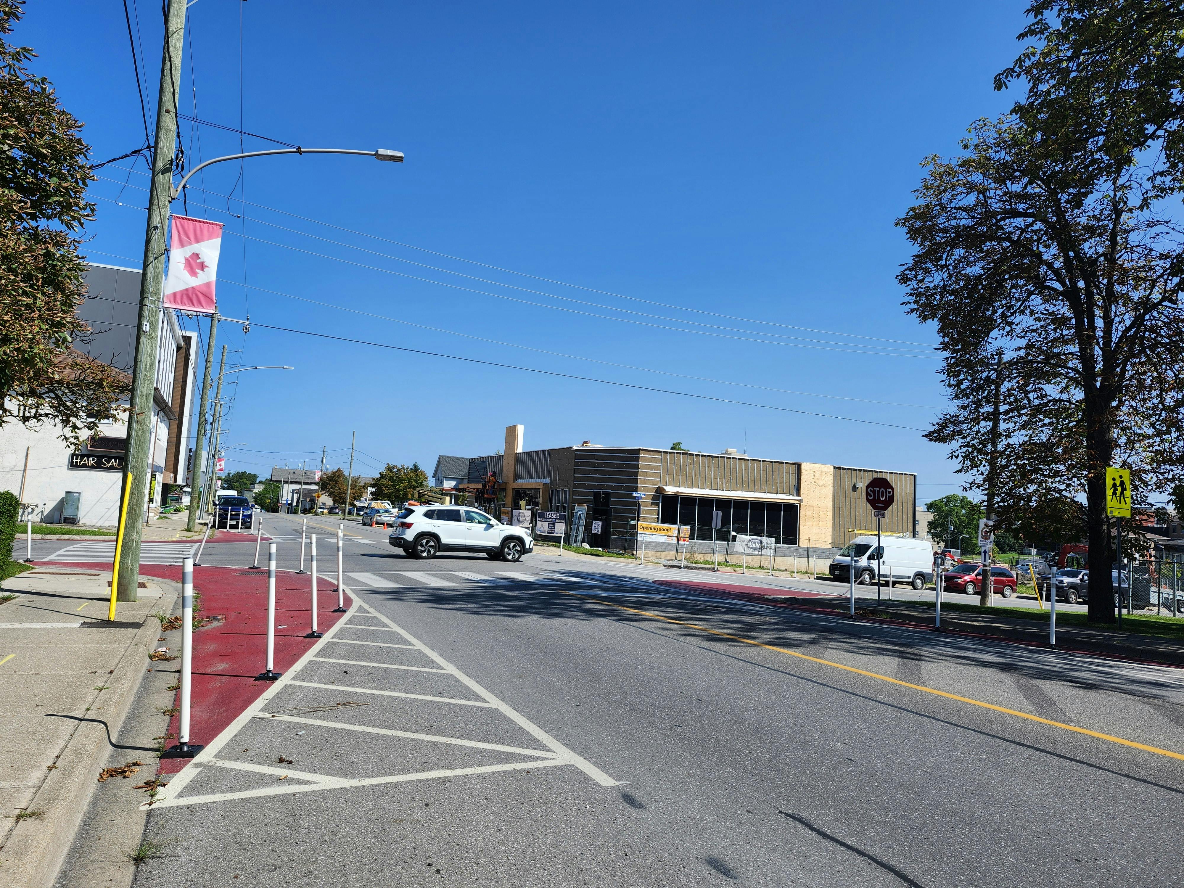 Pine St Intersection- Bollards