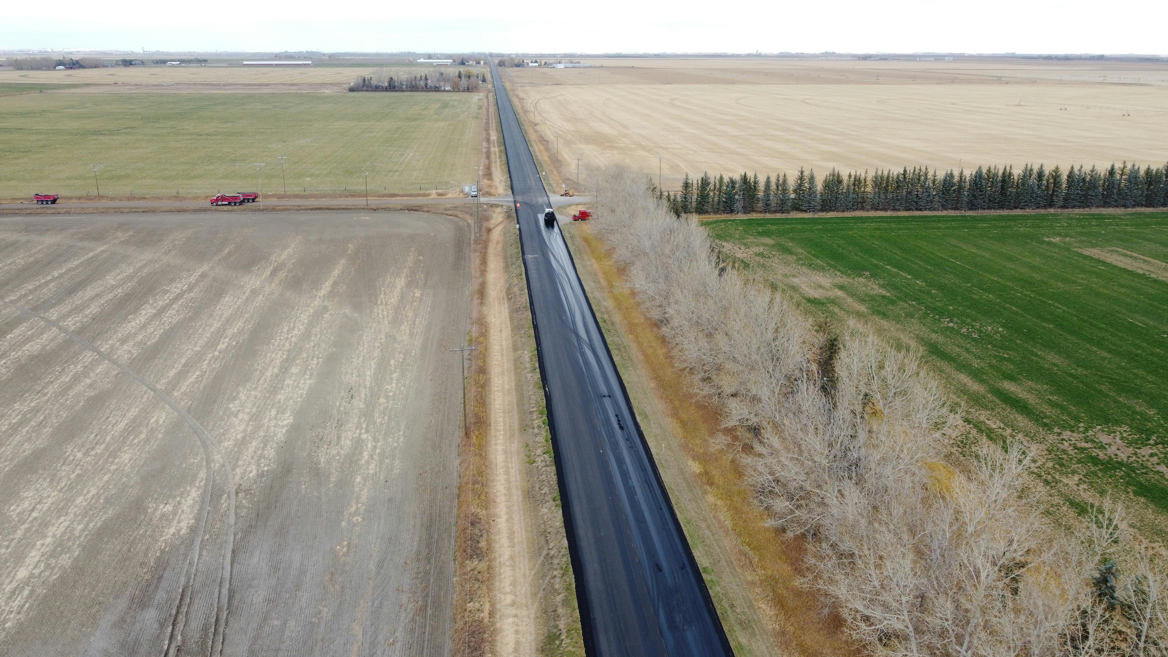 Aerial view of construction