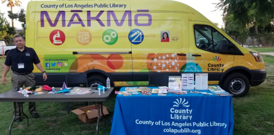 Library vehicle in the community
