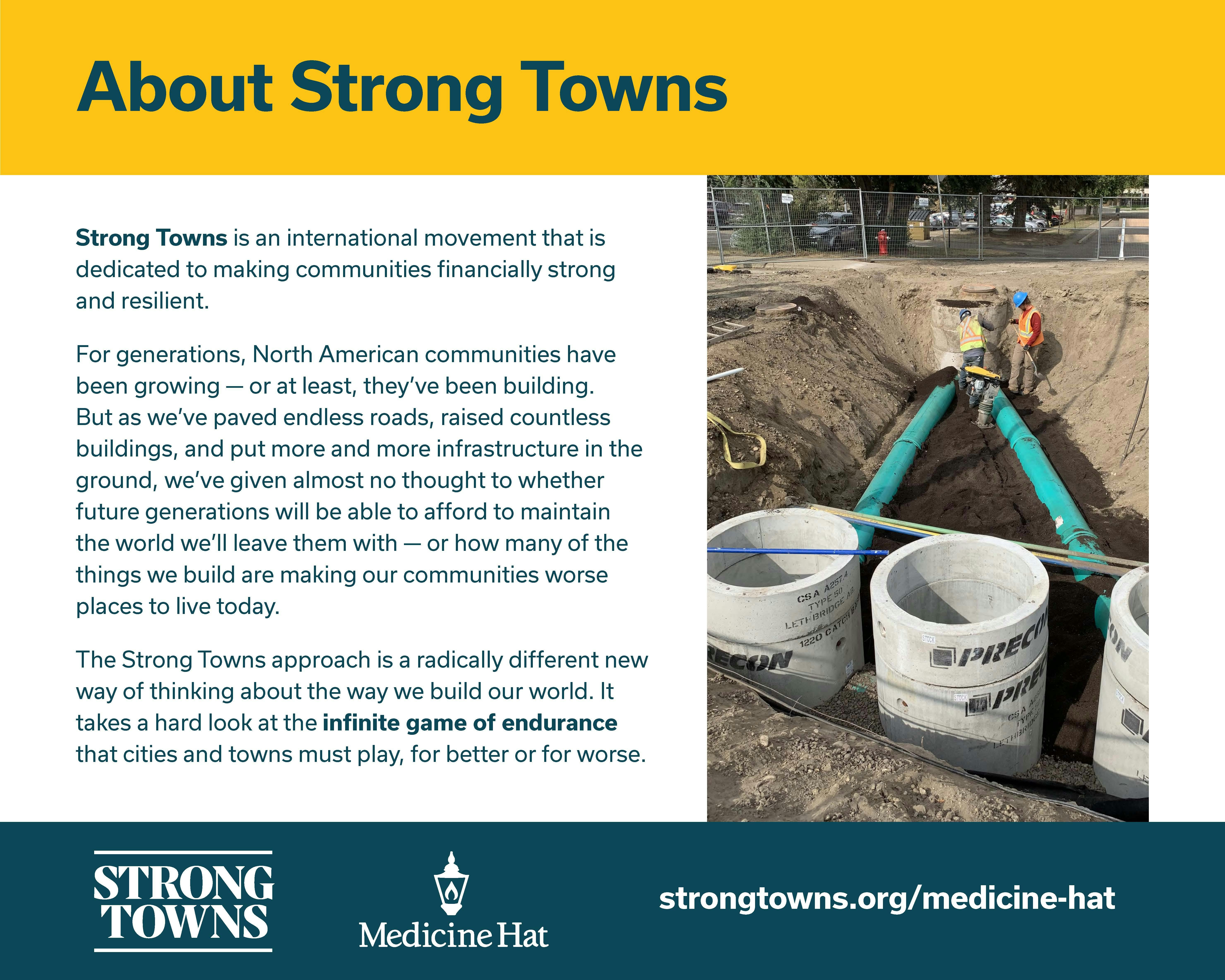 "About Strong Towns" display at trade show