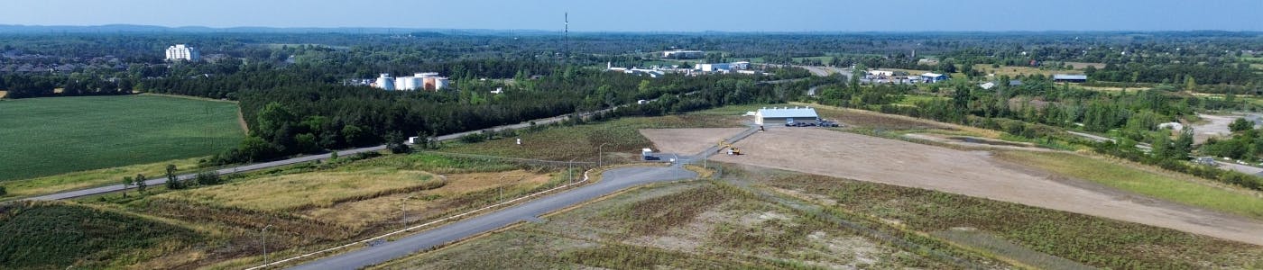 Aerial photo of the new fairground site off of Black Diamond Road.