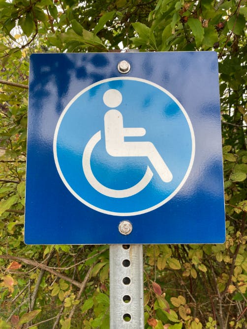 Accessibility signage, Galiano Island