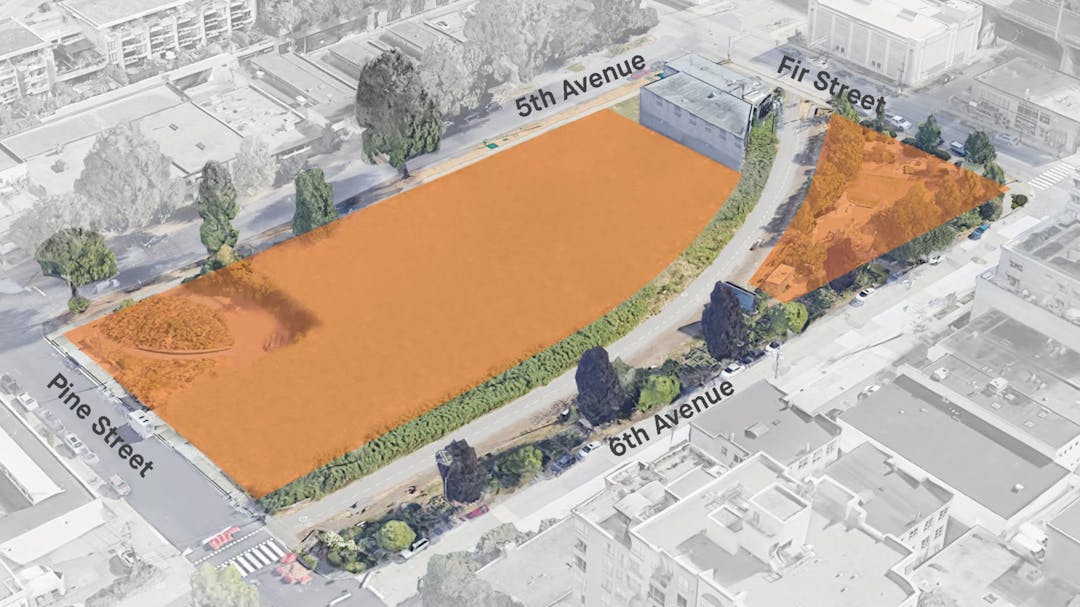 Illustrative graphic showing project area