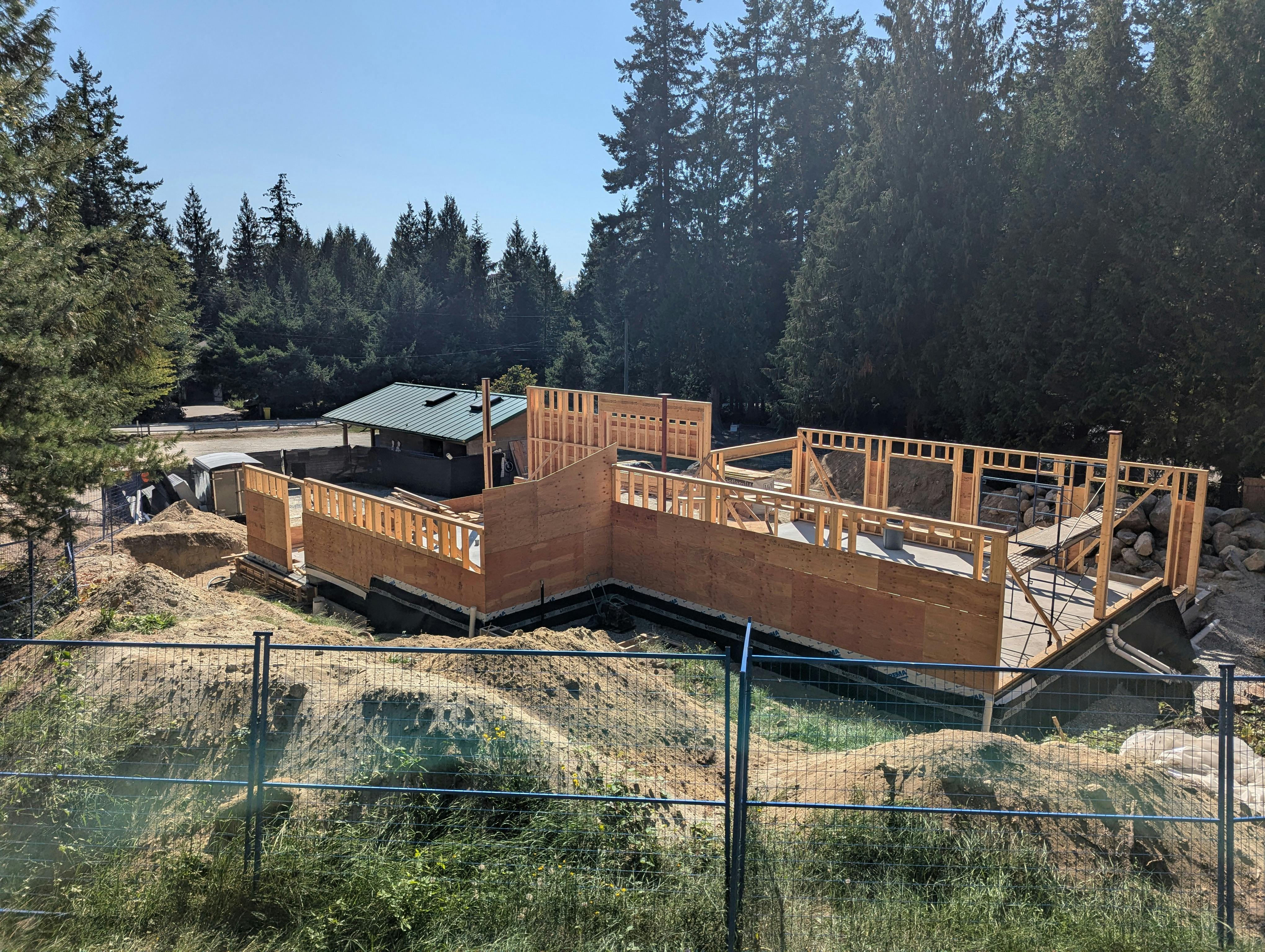 August - Wall construction started