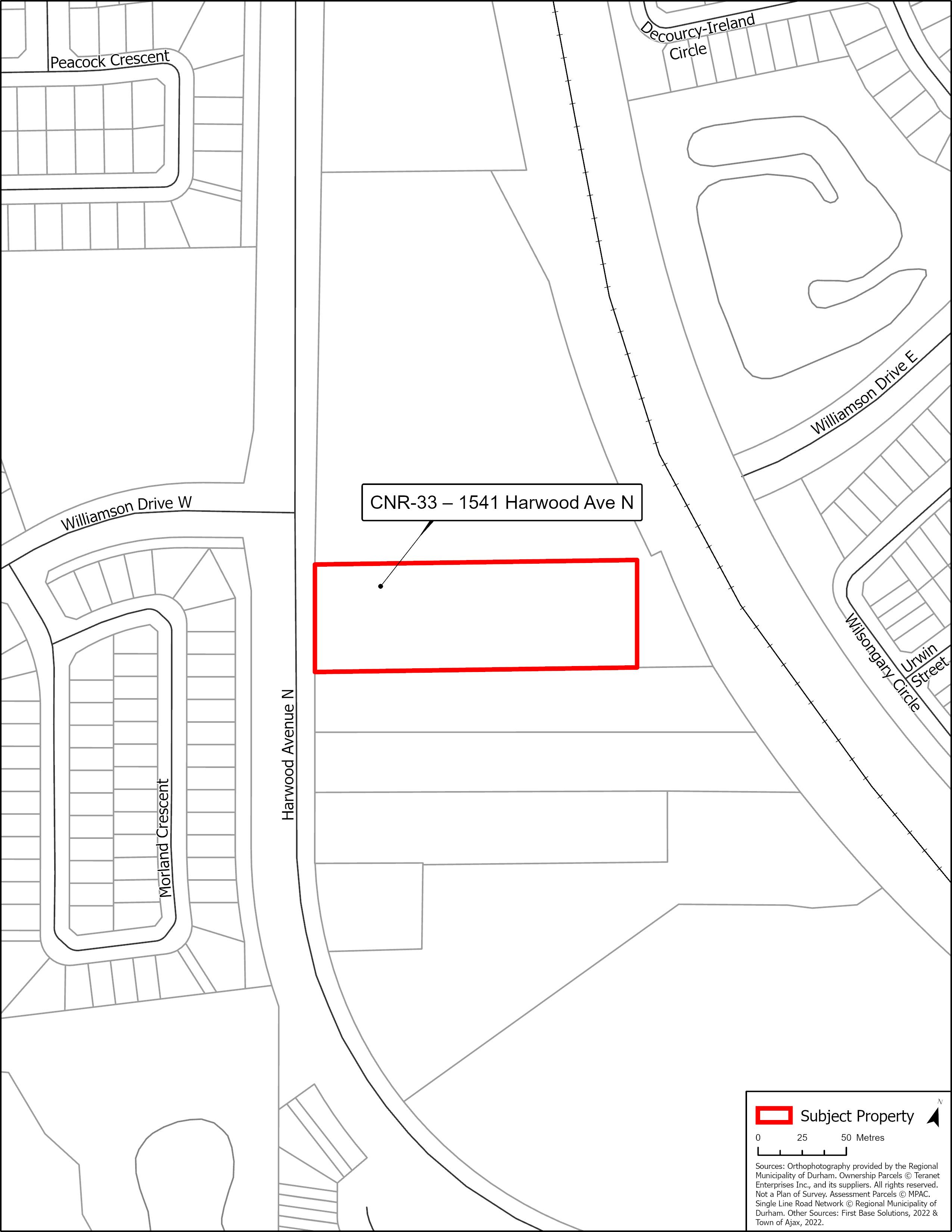 Map of CNR-33 - 1541 Harwood Avenue North