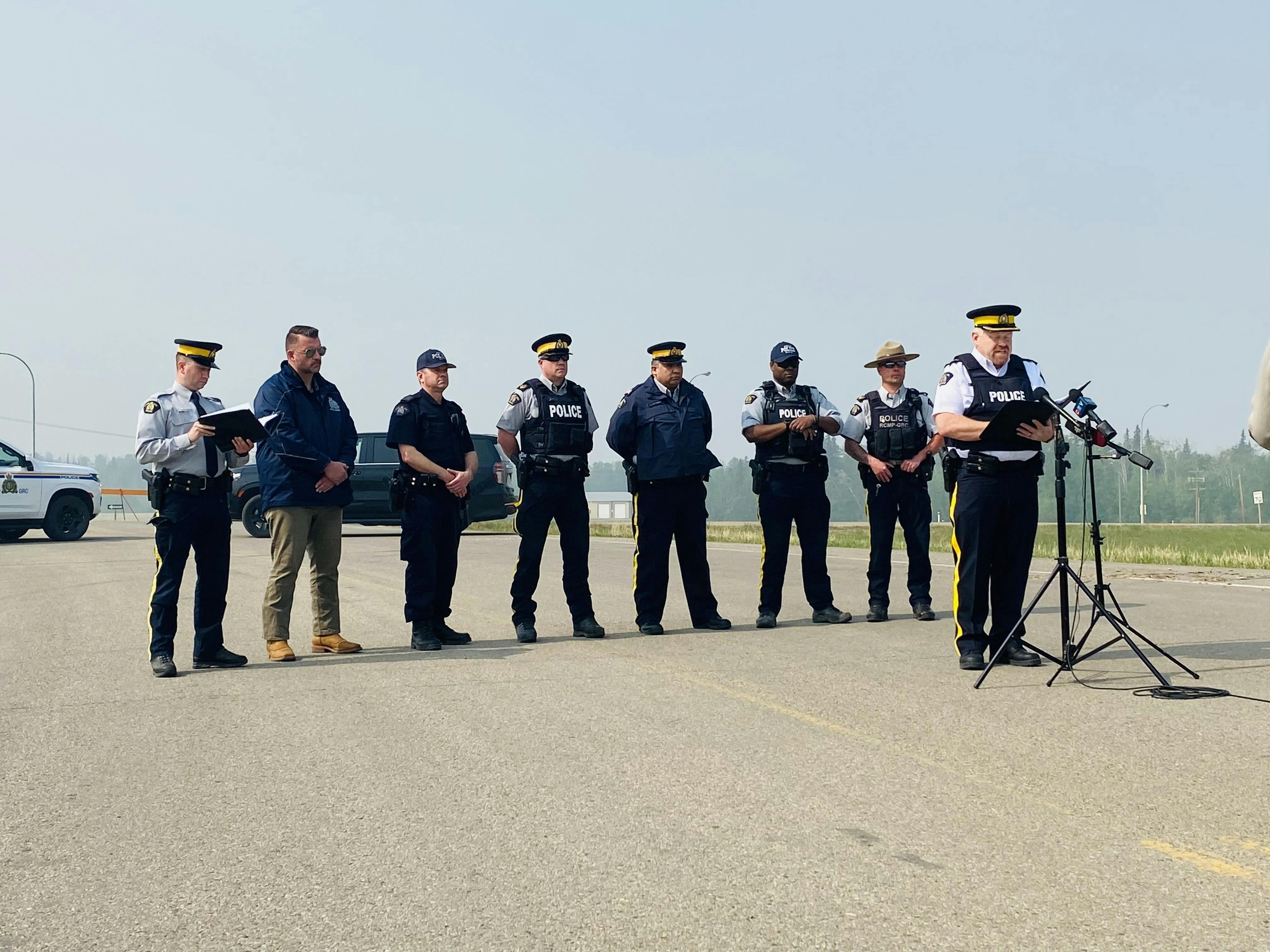 RCMP Media Scrum in Valleyview