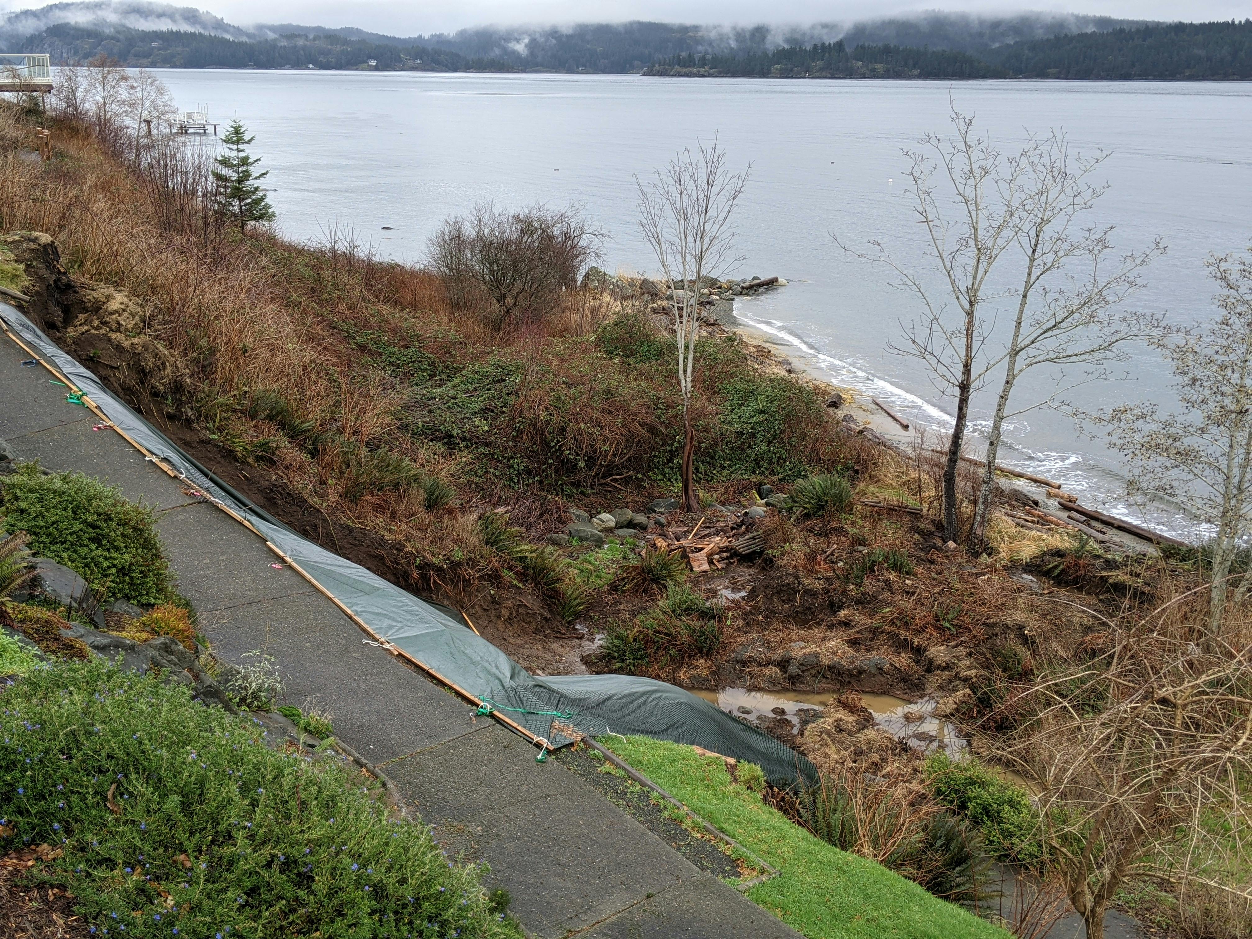 An example of a landslide in Campbell River