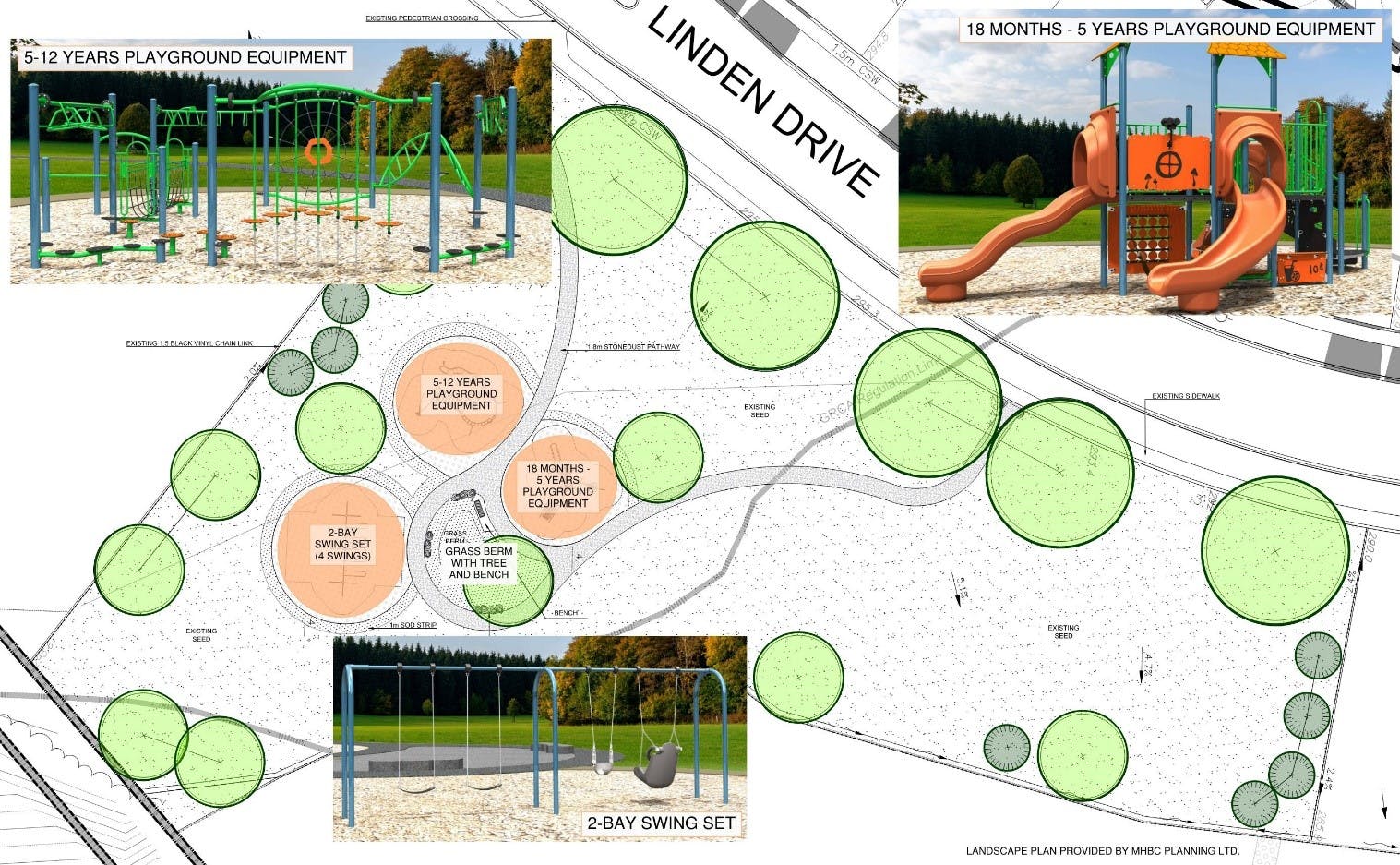 Linden Drive Selected Playground Layout Plan