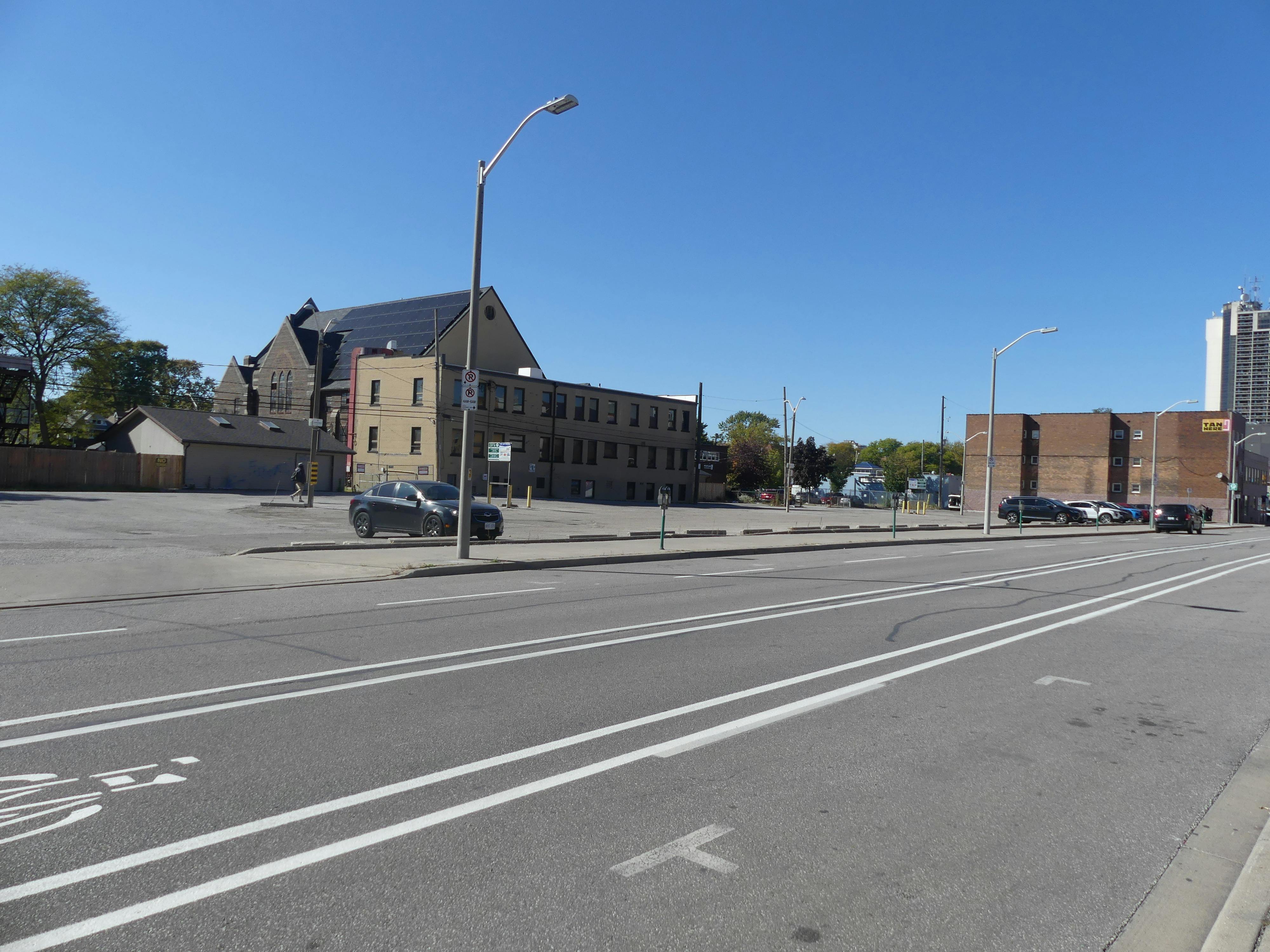 Steet view of Pelissier Street Parking Lot