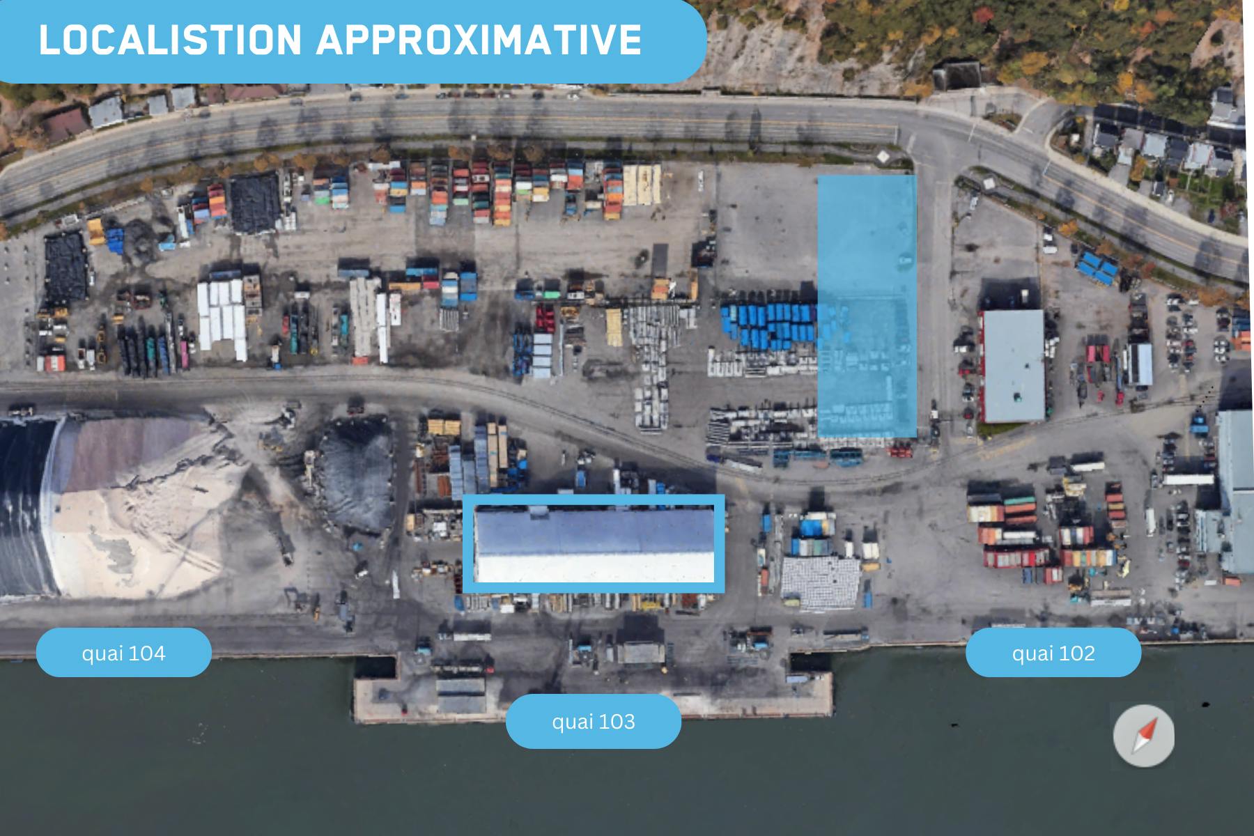 Relocalisation approximative du hangar