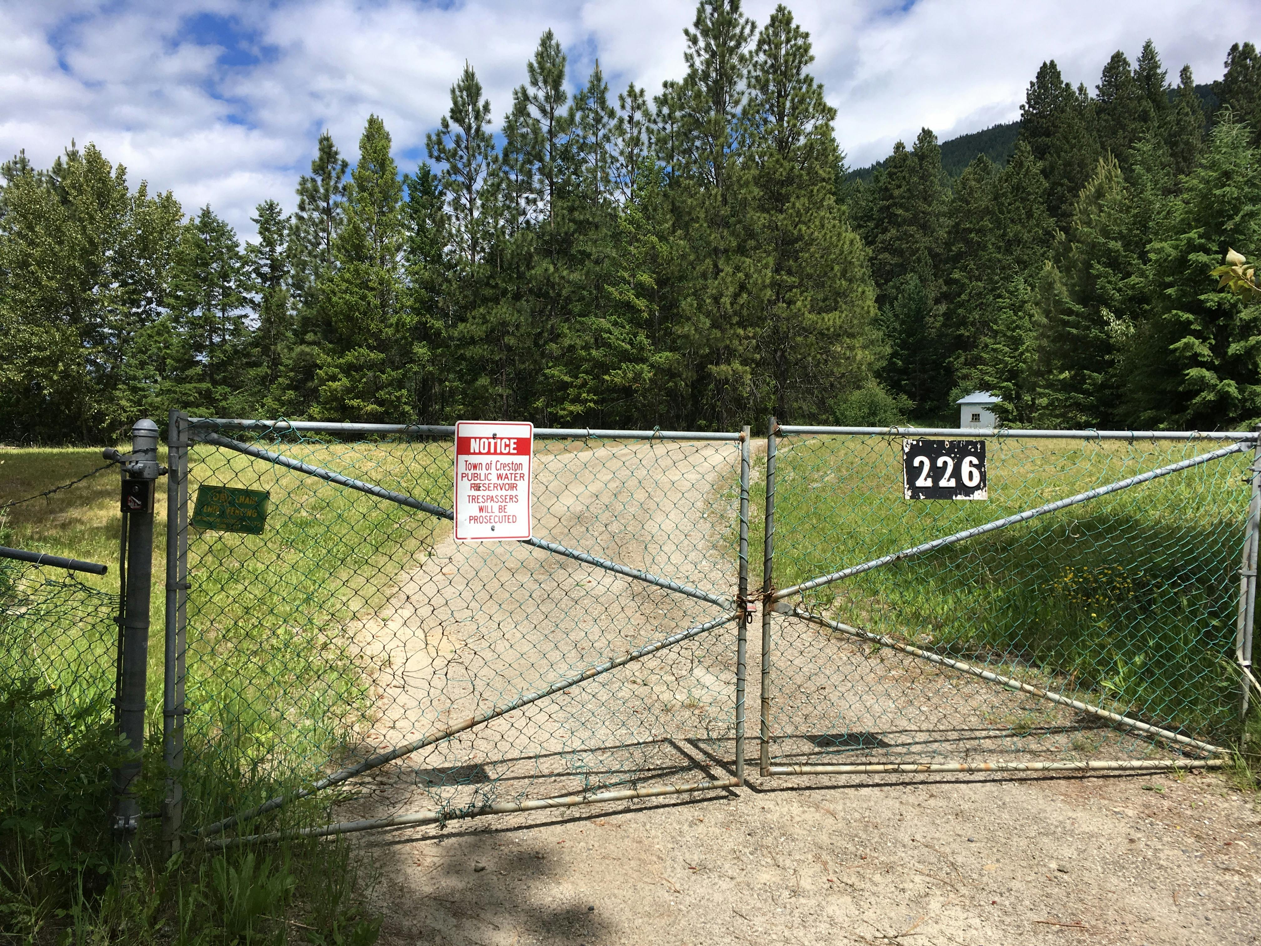2020 Photo of gate preventing public access to site