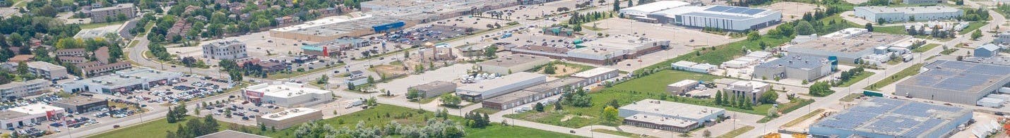 Aerial photo of the Guelph Street Corridor