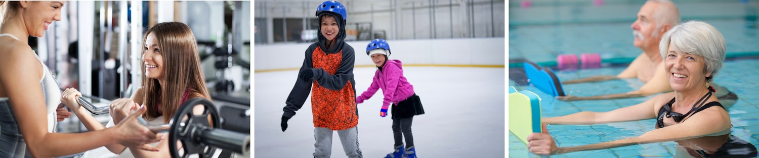 People enjoying various recreational activities
