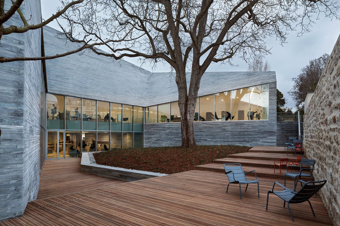 Media Library in Bourg-la-Reine  Pascale Guédot Architecte, Image by Herve Abbadie.png