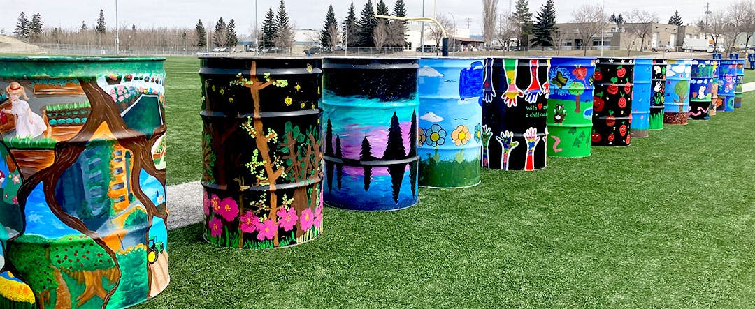 2022's painted garbage can entries