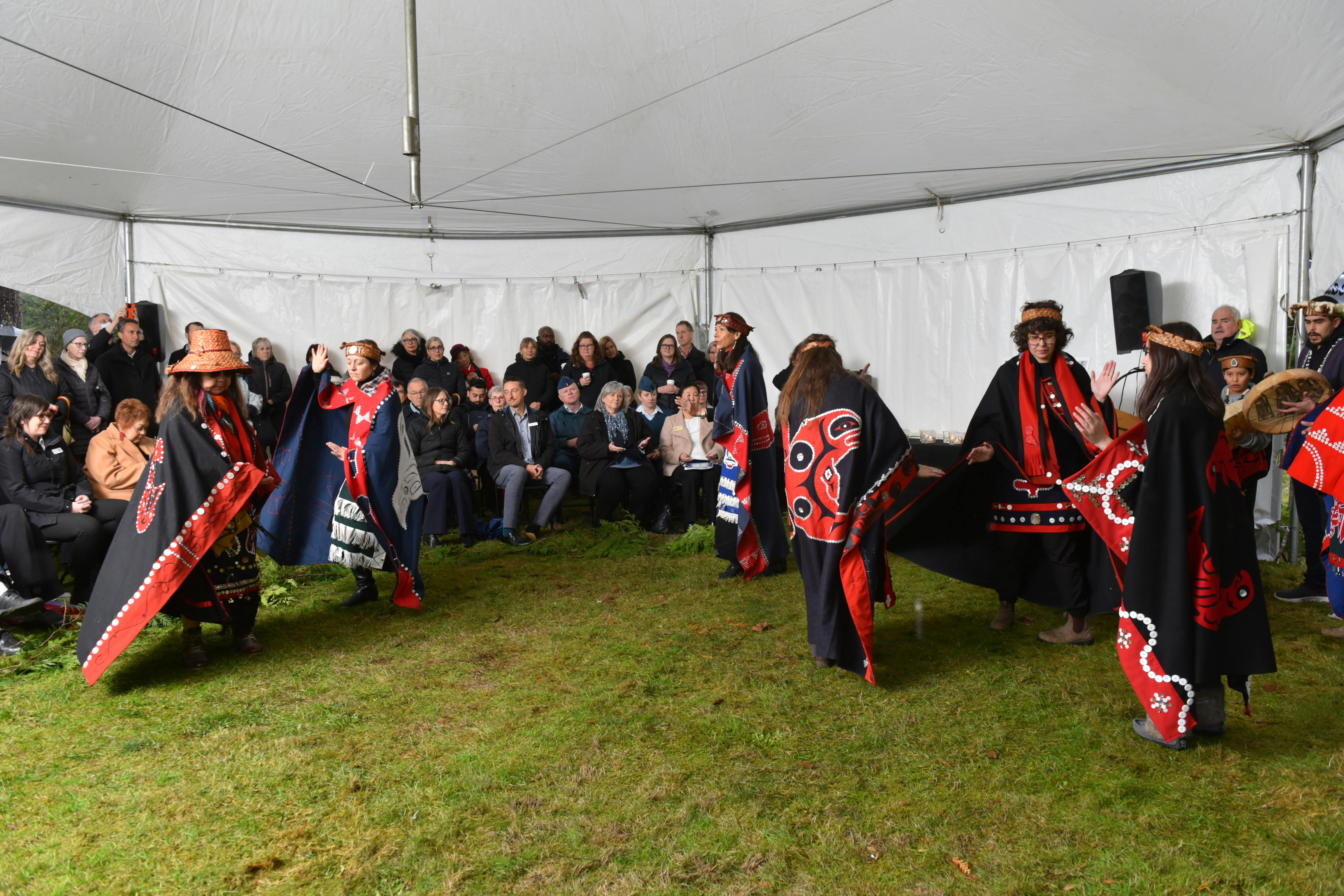  K’ómoks First Nation dancers blessed the housing site Jan. 6.