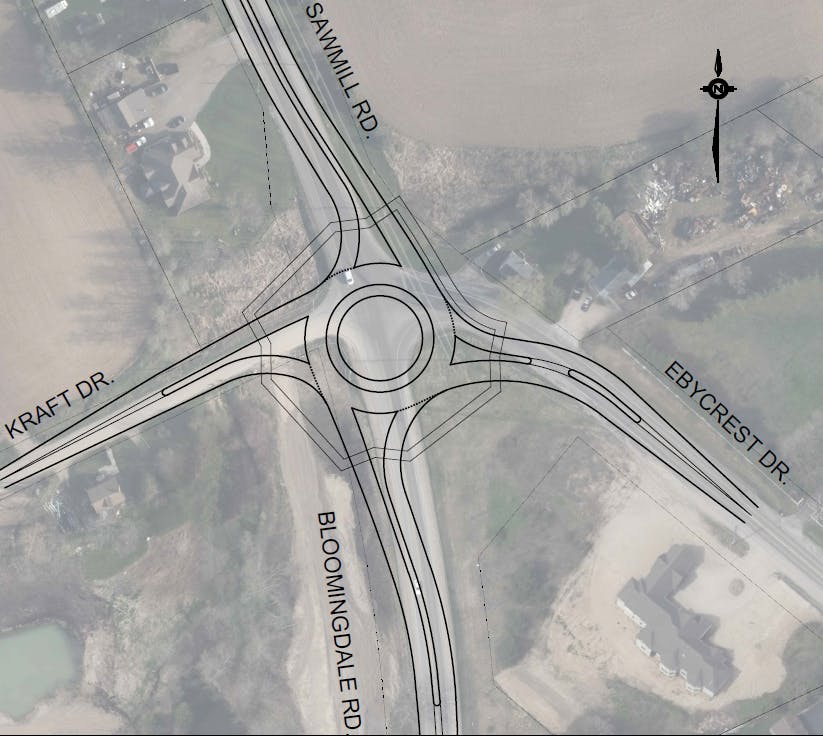 proposed roundabout at intersection