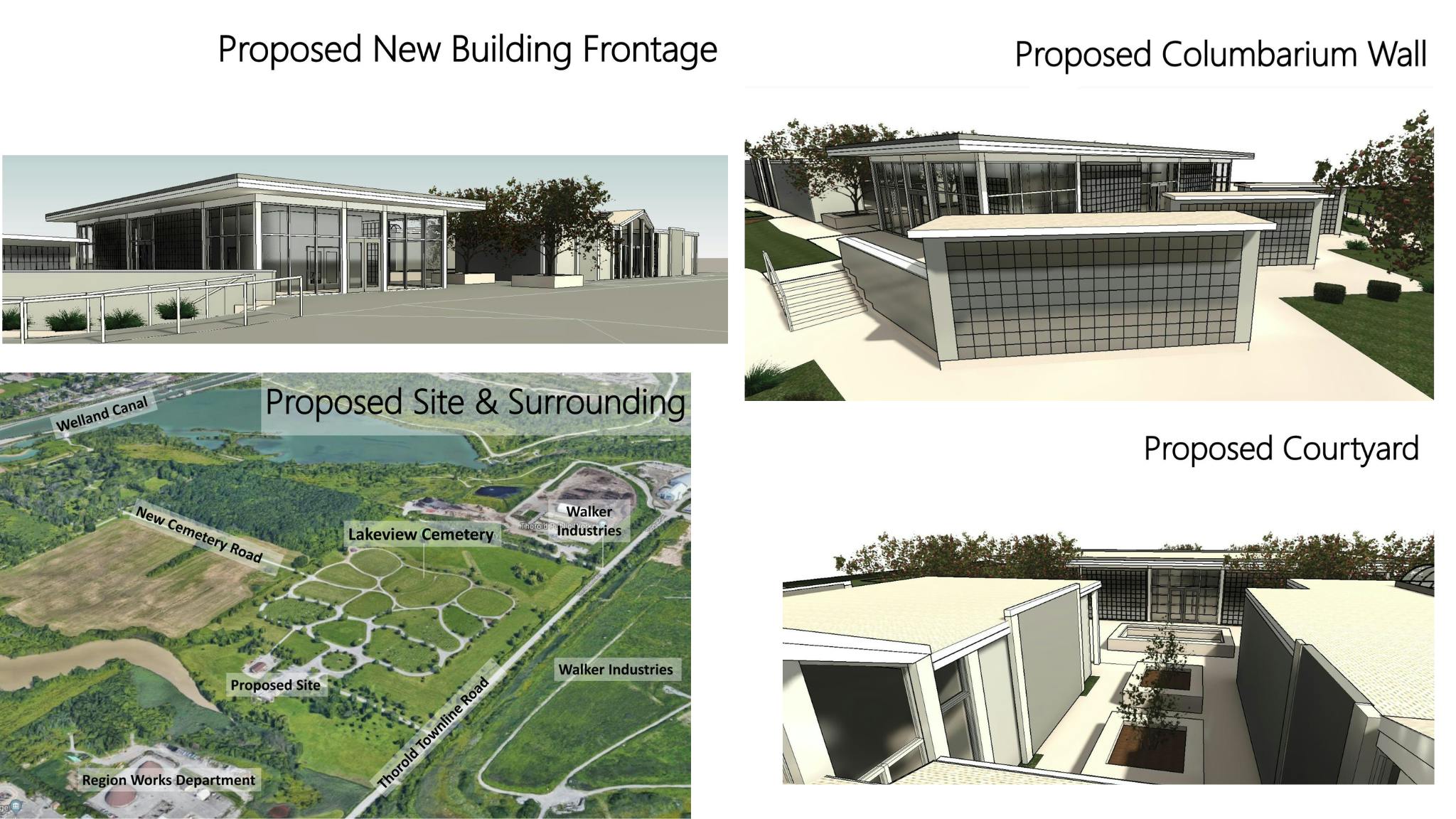 Proposed New Building and Courtyard