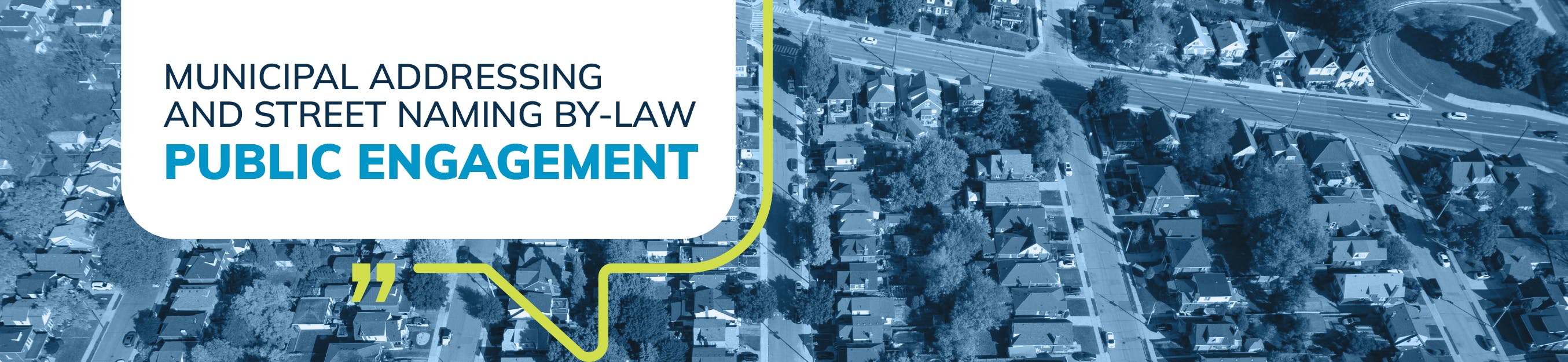 Promotion graphic for Municipal Addressing & Street Naming By-law