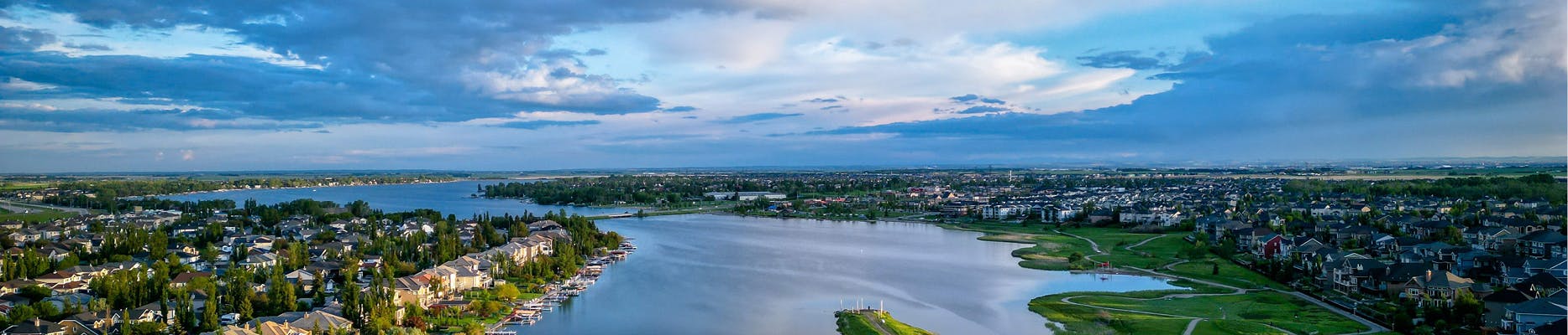 Chestermere Alberta aerial photo