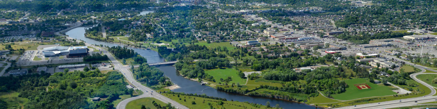 Birdseye view of the City of Belleville
